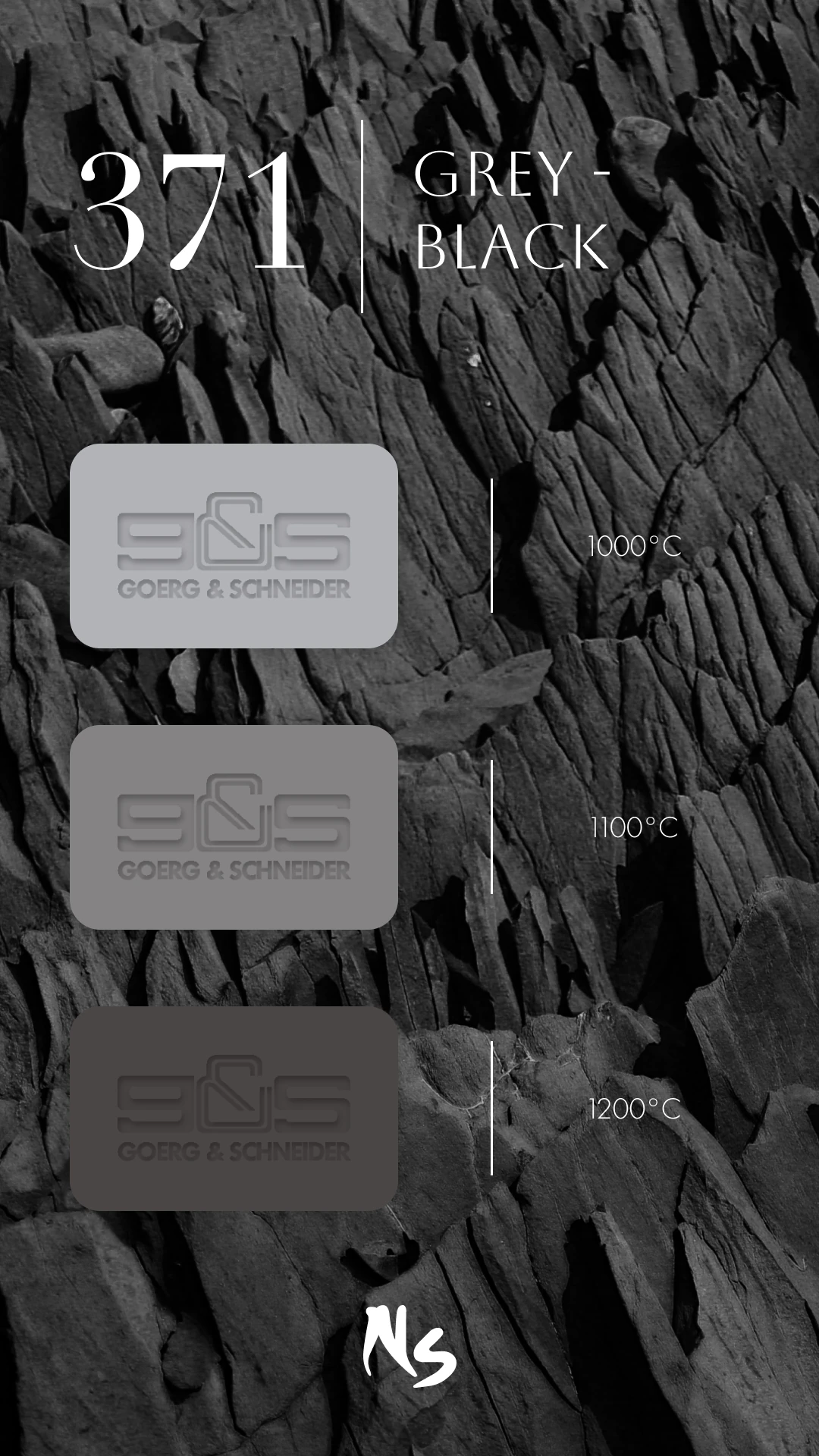 Goerg & Schneider | 371 Grey - Black · Vakumlu Seramik Çamuru