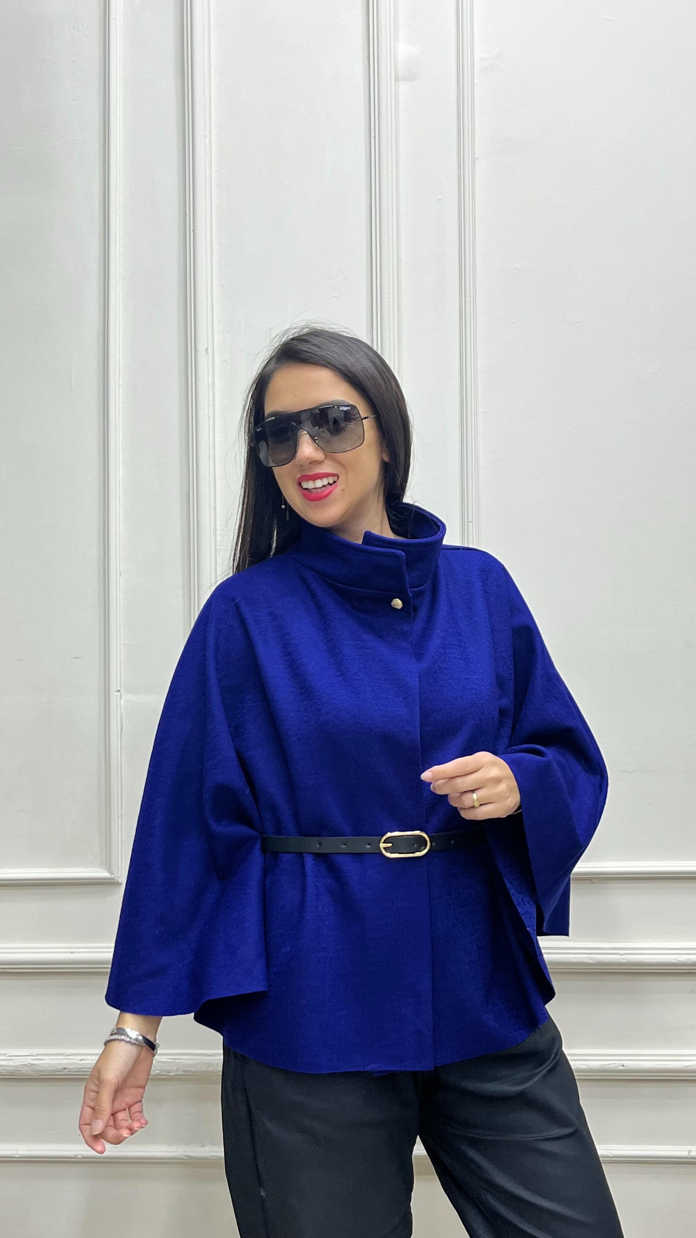 Kaşmir Pelerin - Lacivert