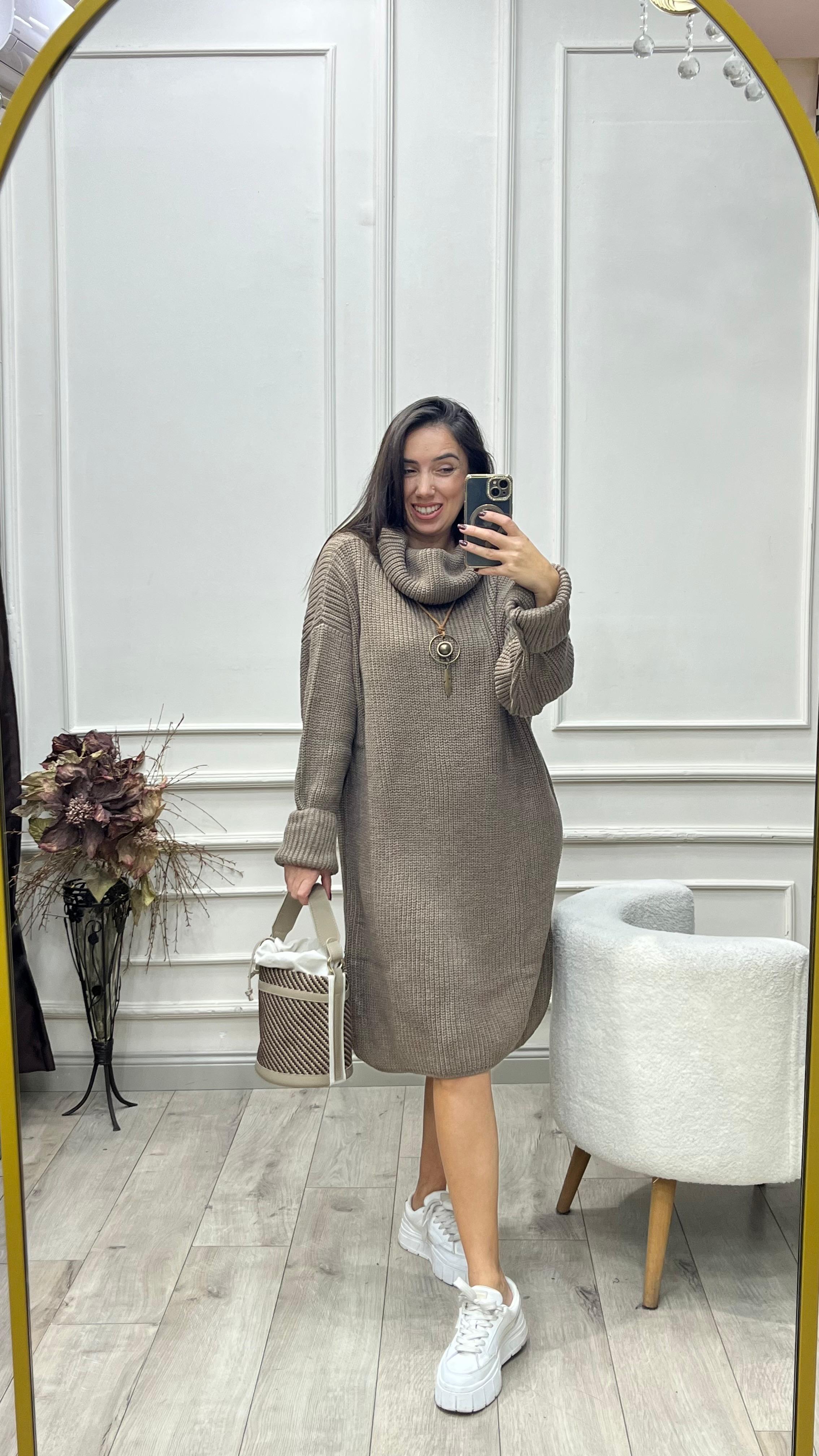 Tunik Elbise - Vizon