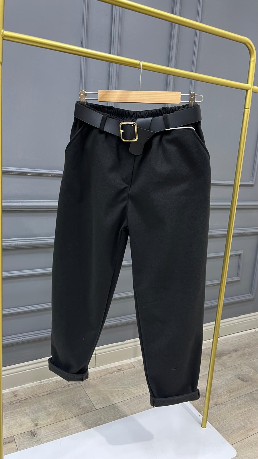 Kaşe Pantolon - Siyah