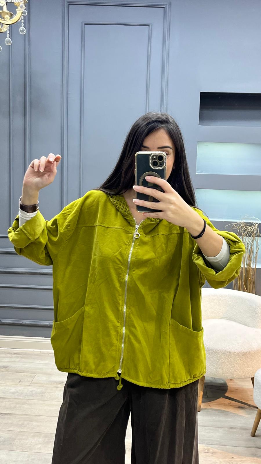 Kadife Ceket - Olive