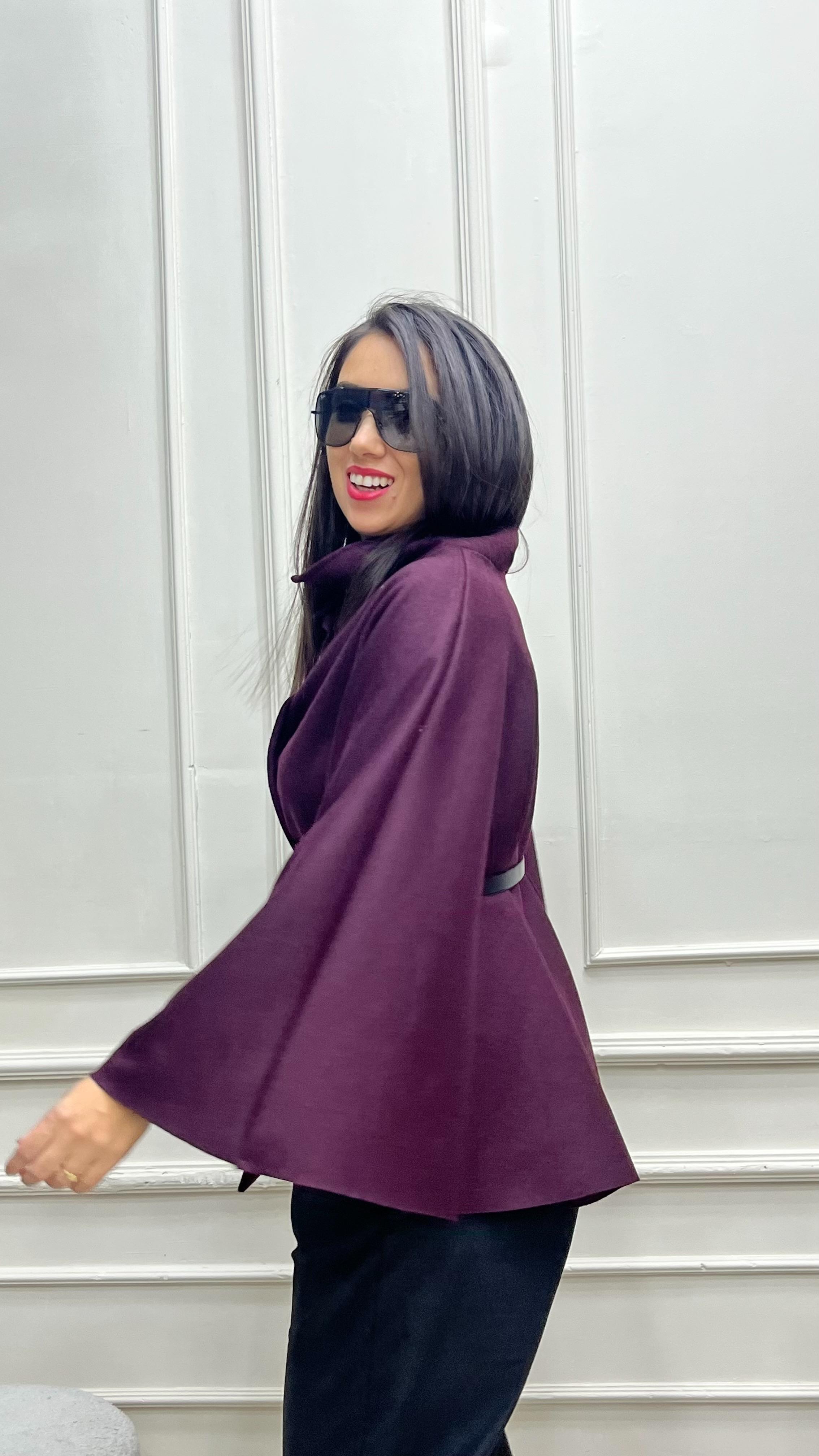 Kaşmir Pelerin - Bordo