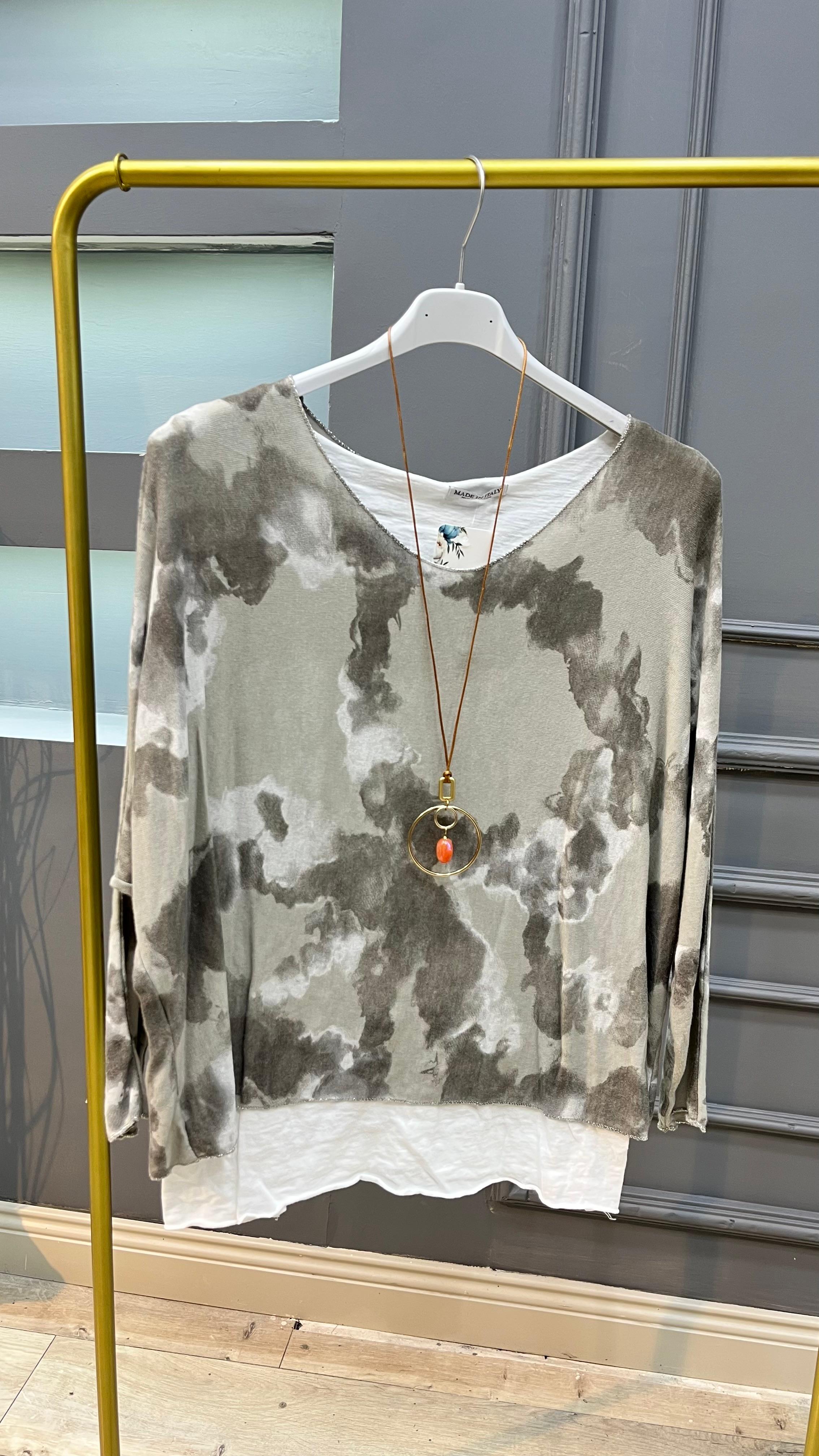 İç Dış İtalyan Takım Bluz - Gri