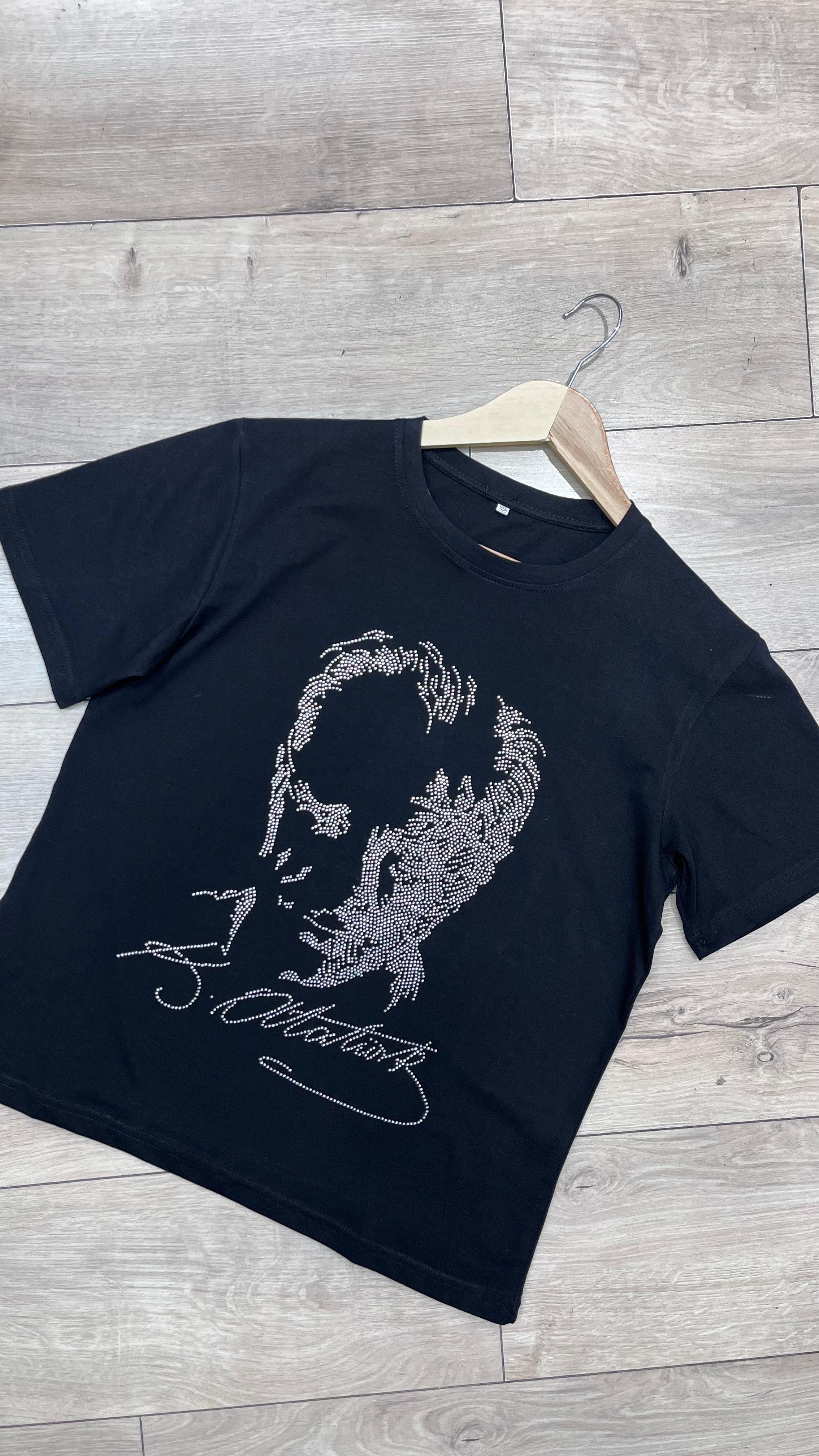 Taş Baskılı Bisiklet Yaka Atatürk Tshirt