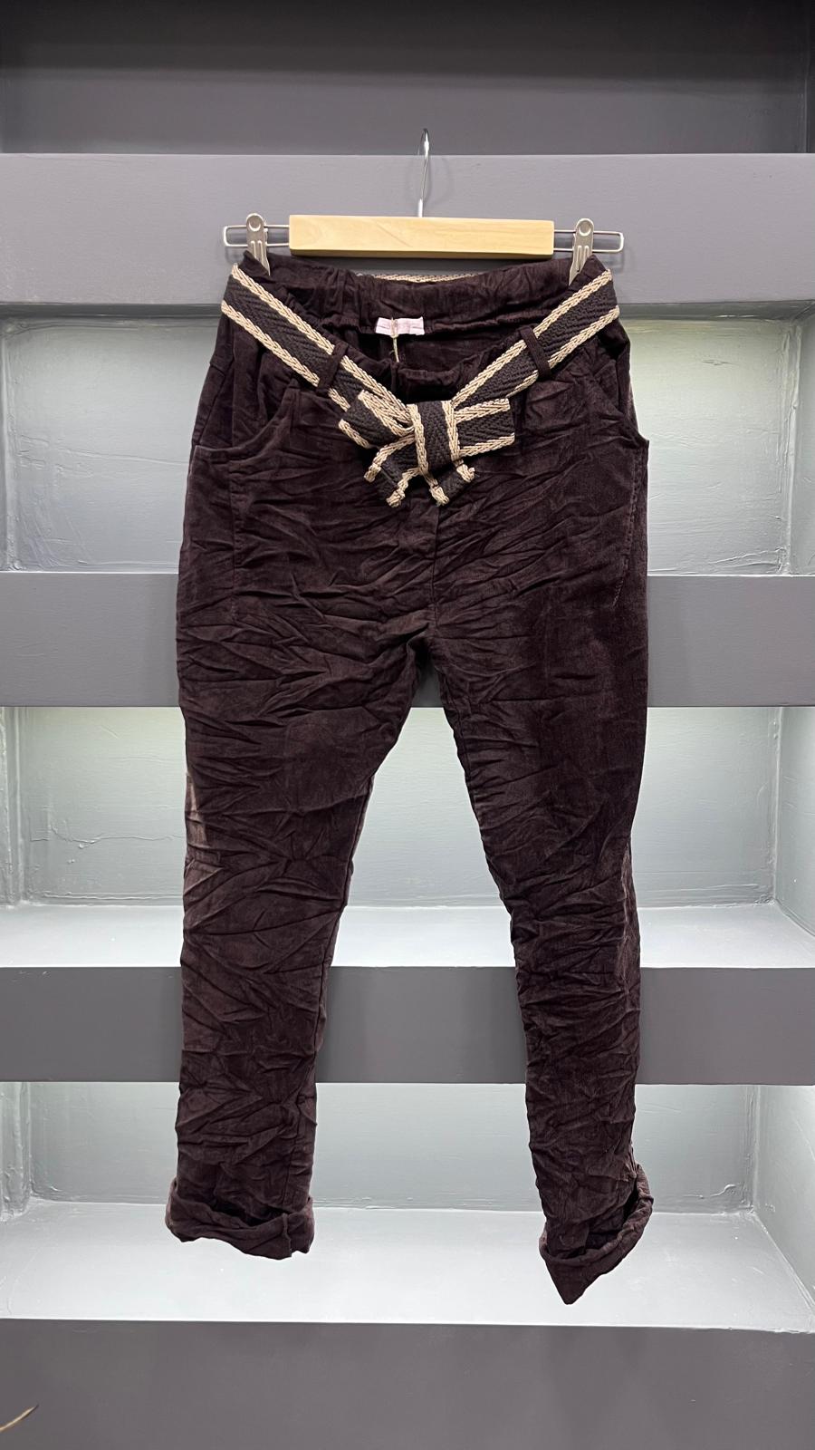 Lİkralı Kadife Pantolon