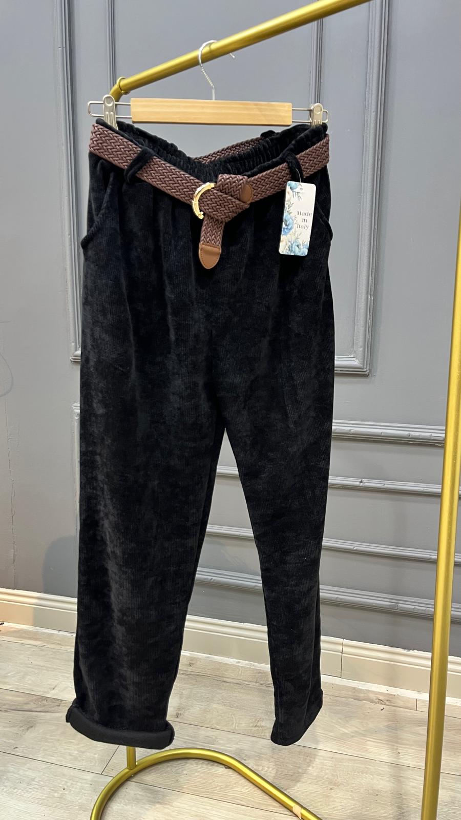 Şöni Kadife Pantolon - Siyah