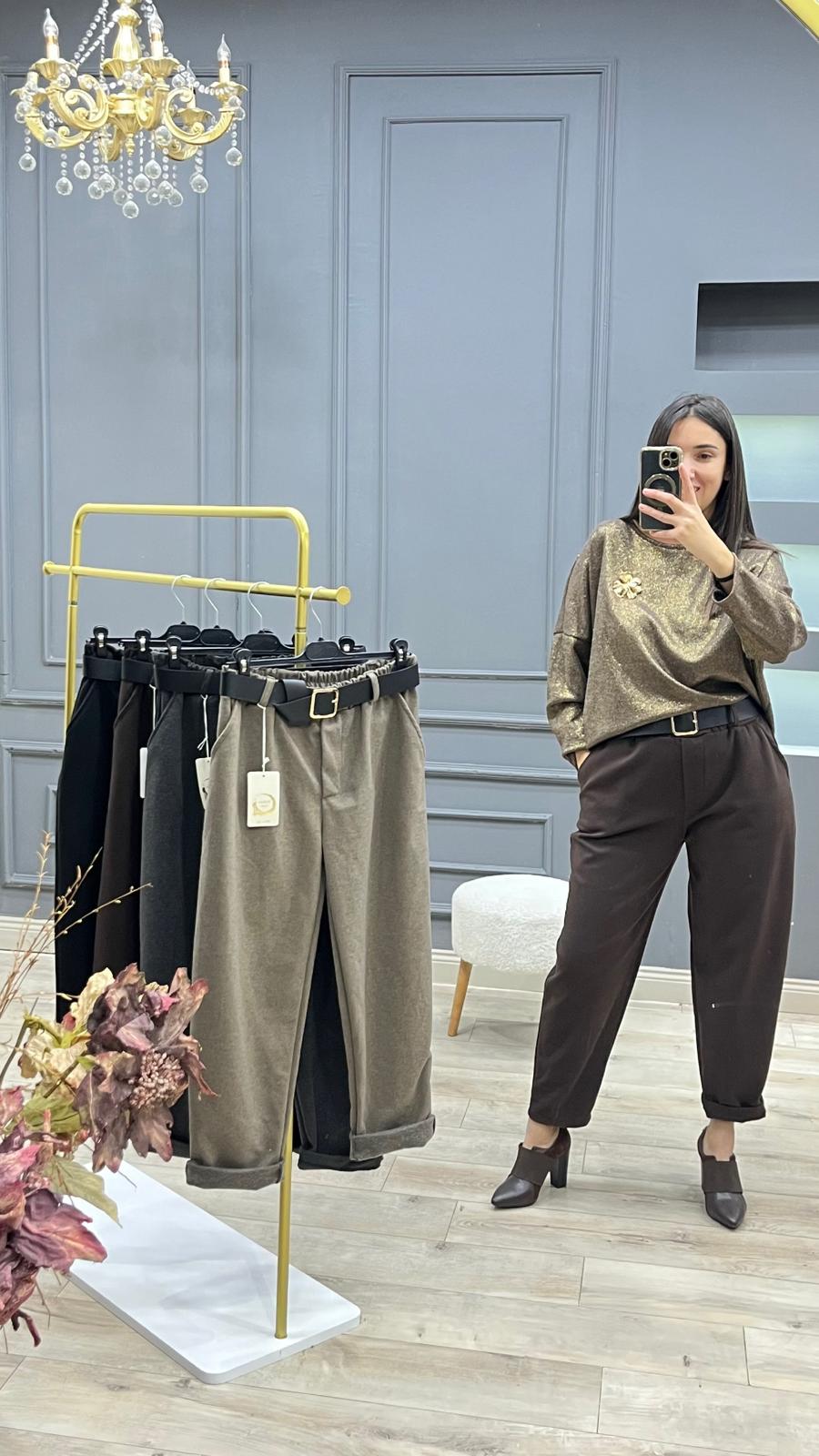 Kaşe Pantolon - Kahverengi