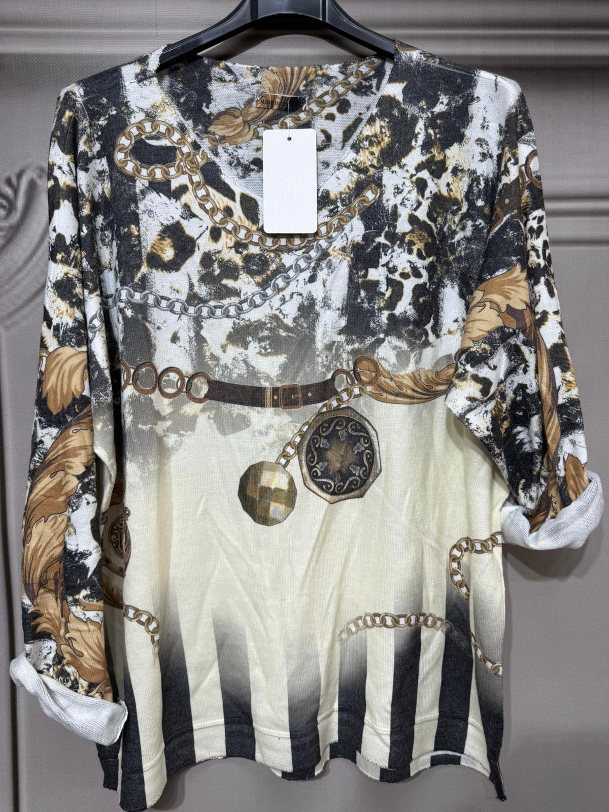 Angora Yün Dijital Yumoş Kazak - Renkli8