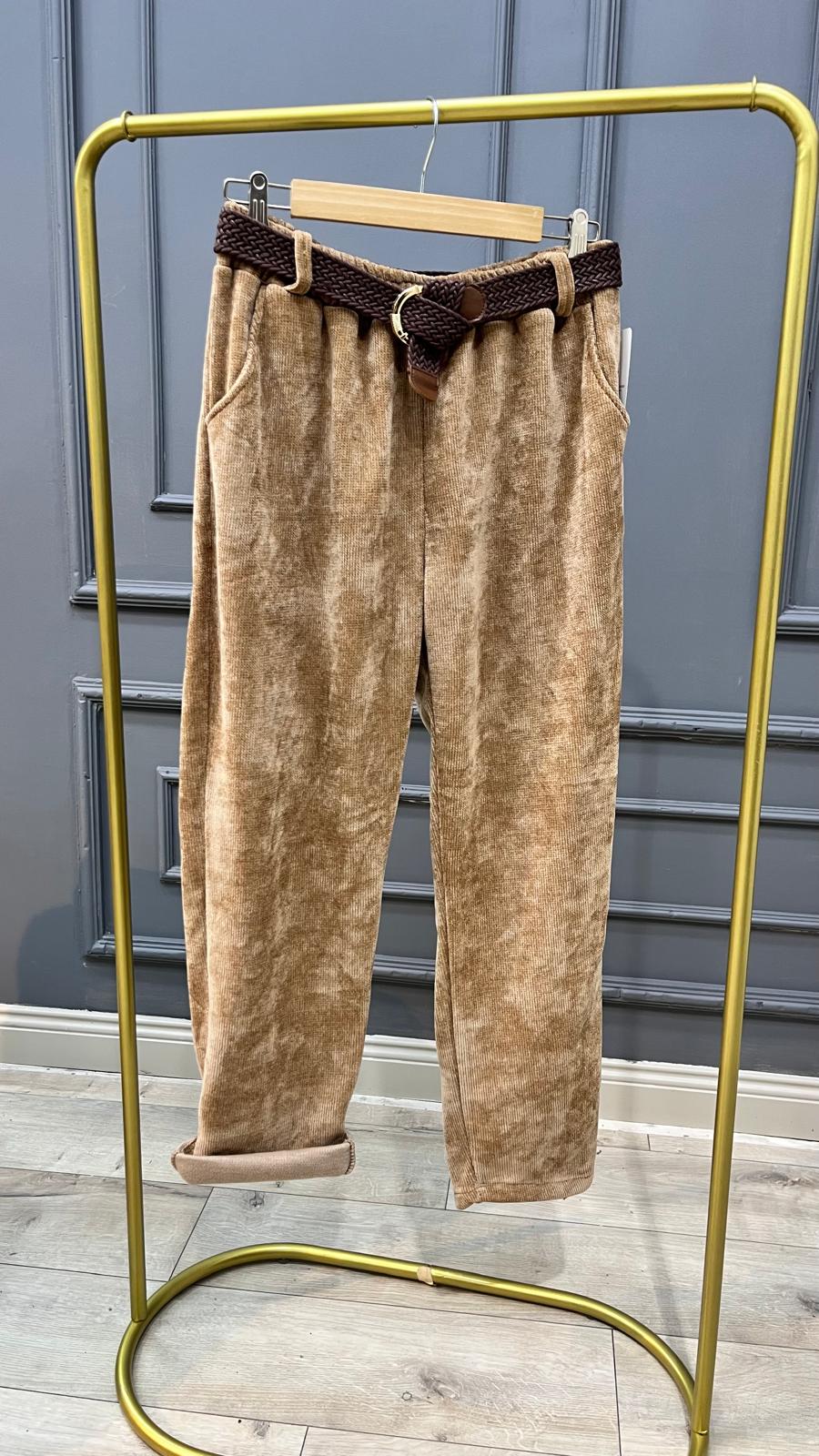 Şöni Kadife Pantolon - Vizon