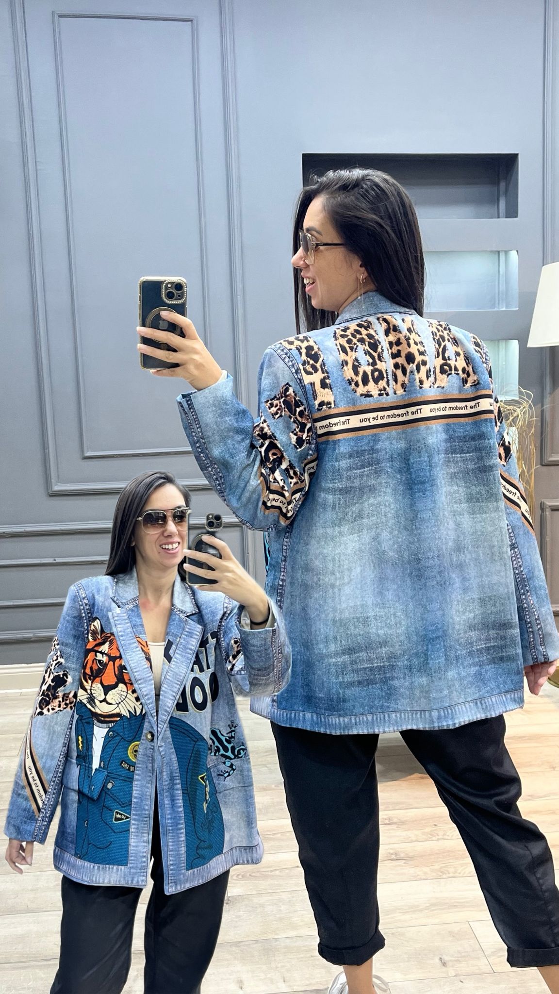 Kaplan Desenli Blazer Ceket