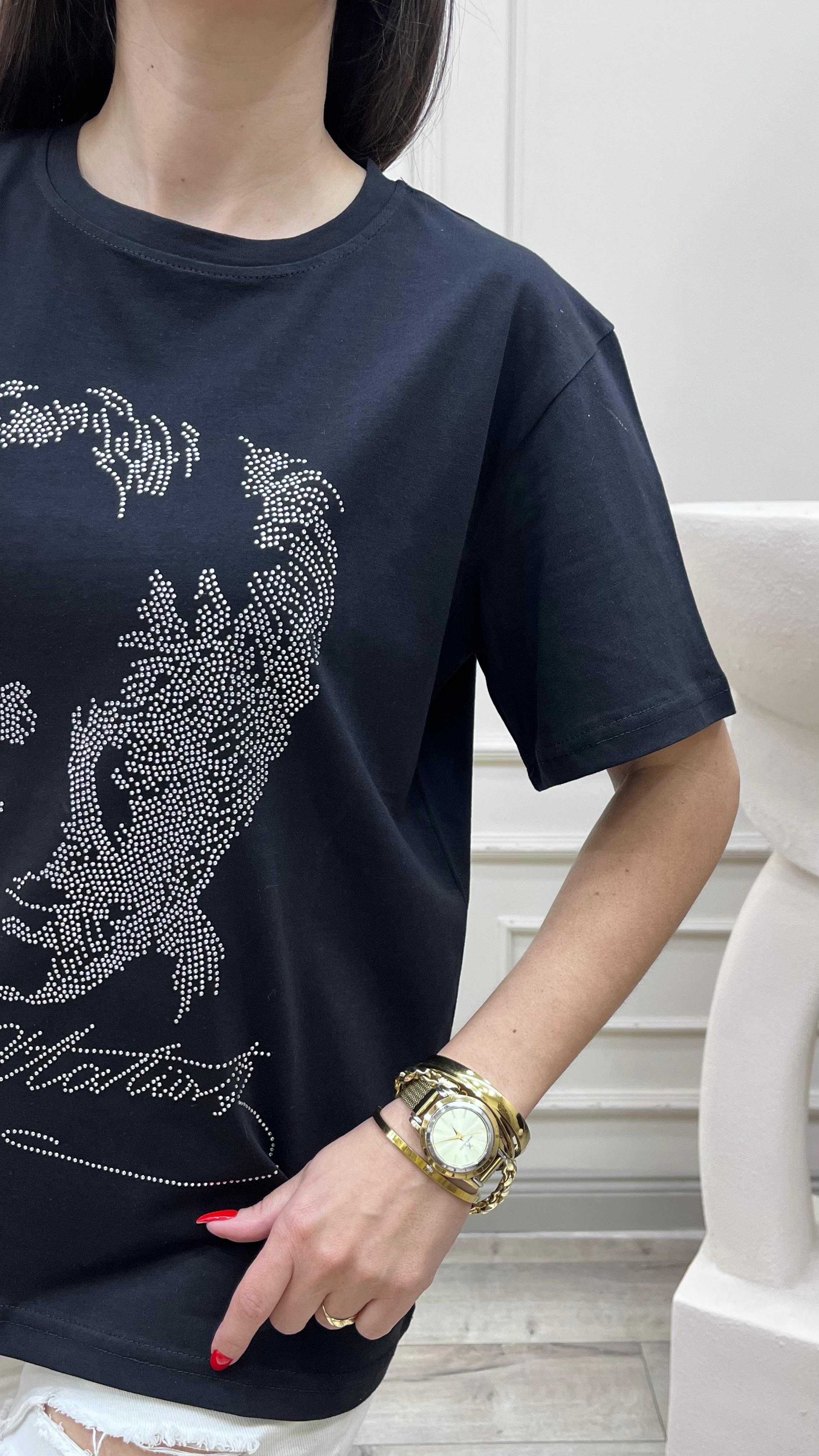 Taş Baskılı Bisiklet Yaka Atatürk Tshirt