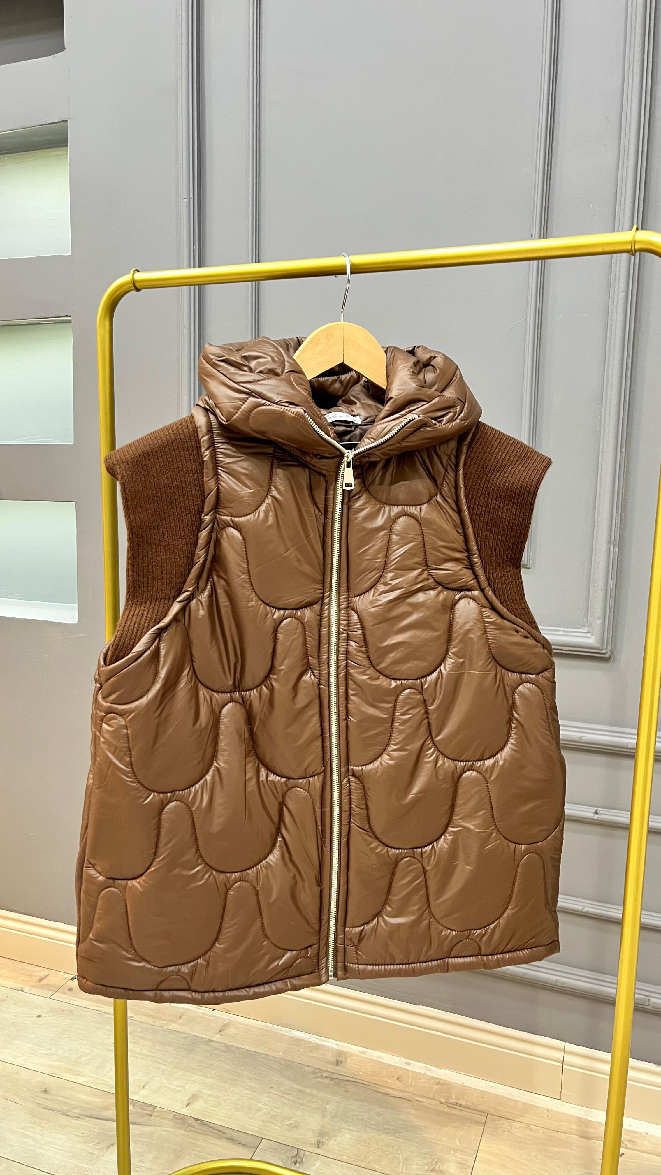 İtalyan Kahverengi Yelek - Kahverengi