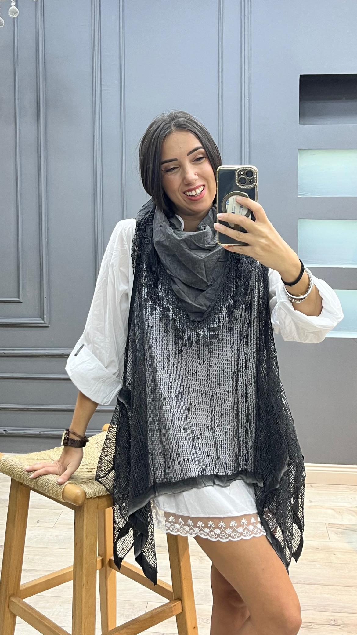 İç Dış Takım Bluz - Siyah