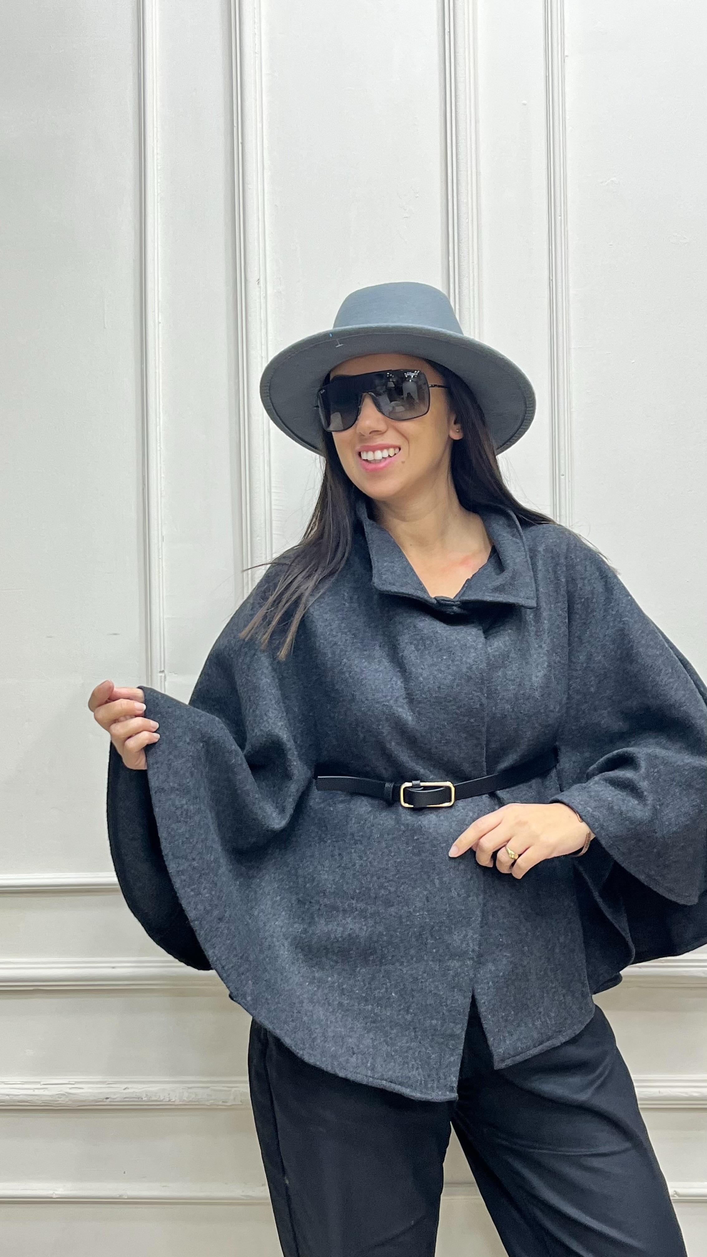 Kaşmir Pelerin - Gri