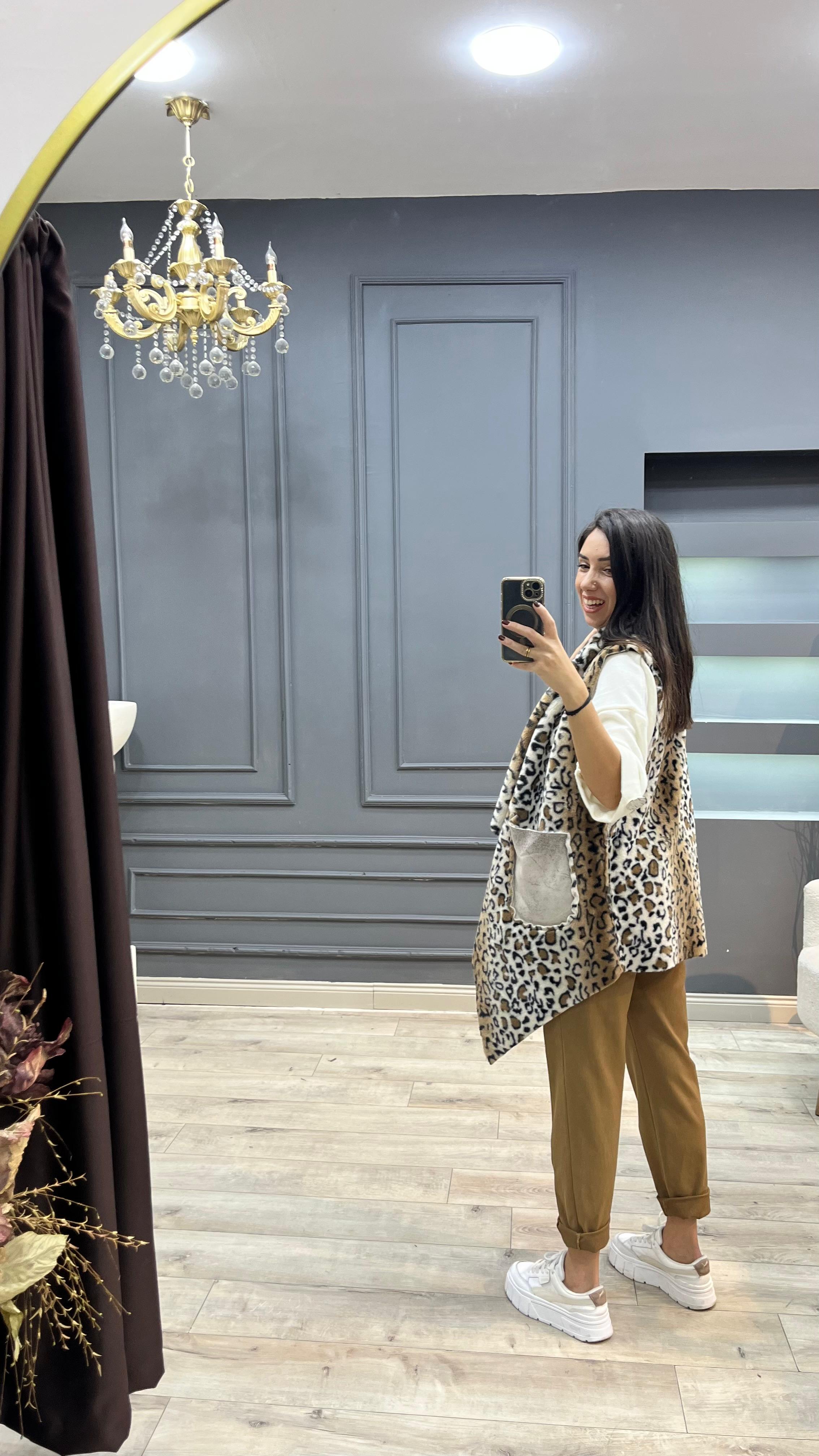 Çift Taraflı Kürklü Yelek