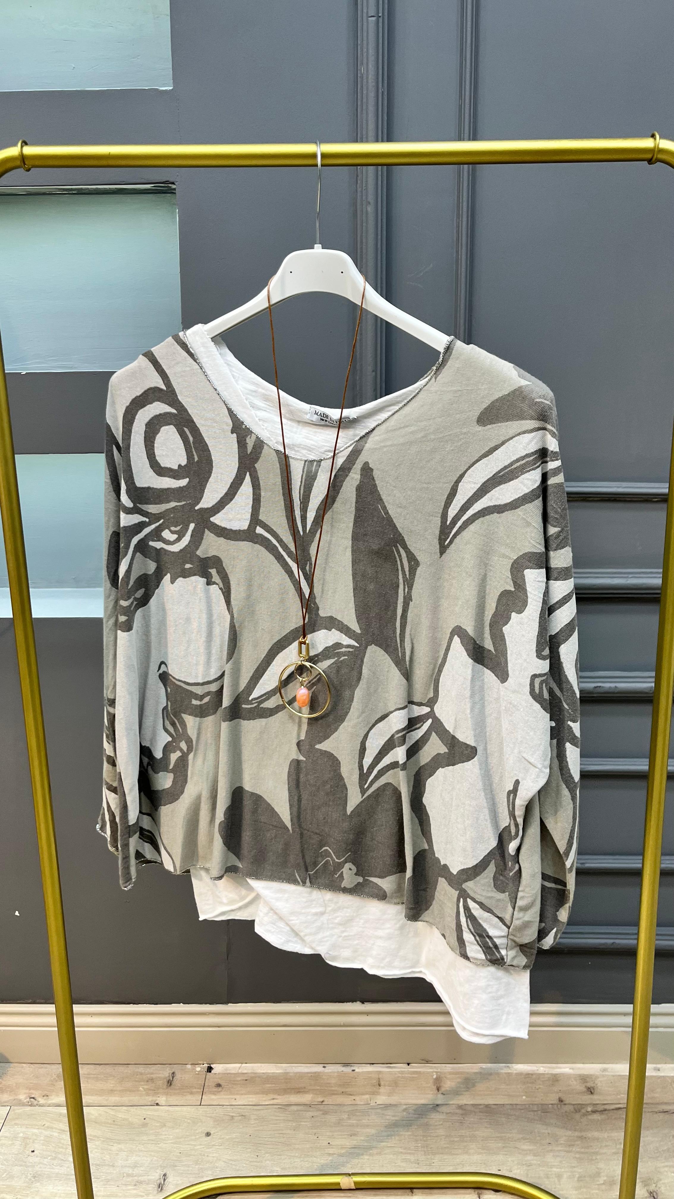 İç Dış İtalyan Takım Bluz - Beyaz