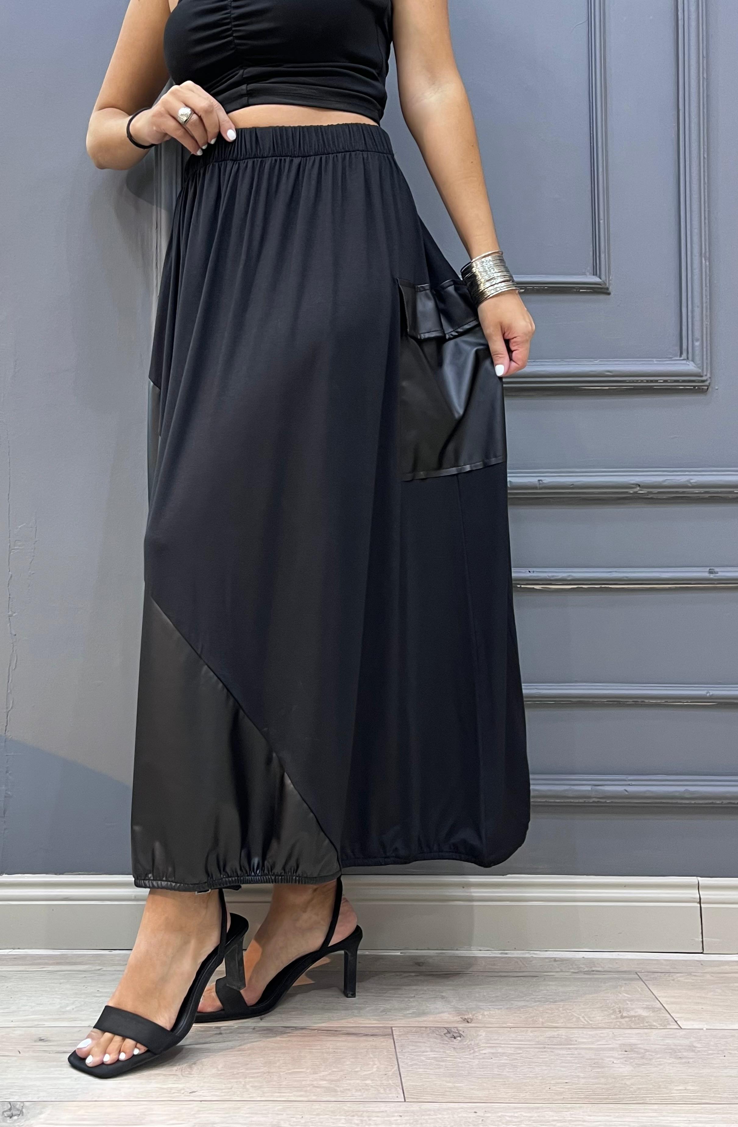 Paraşüt Etek - Siyah