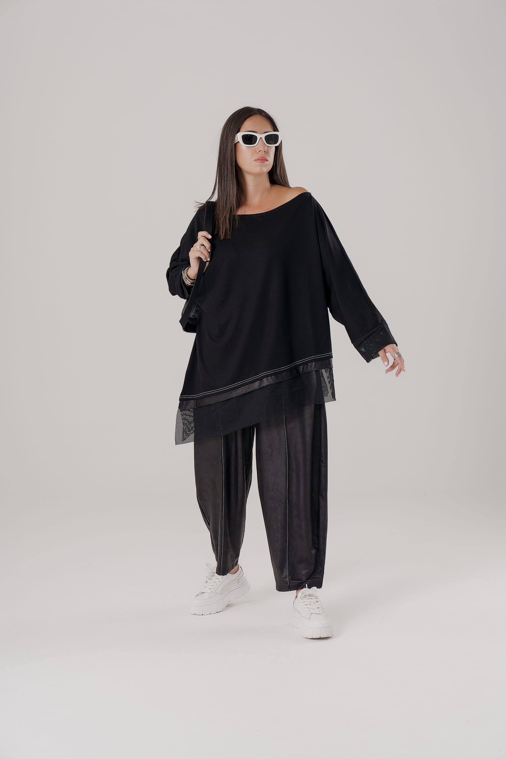 Oversize Asimetrik Bluz