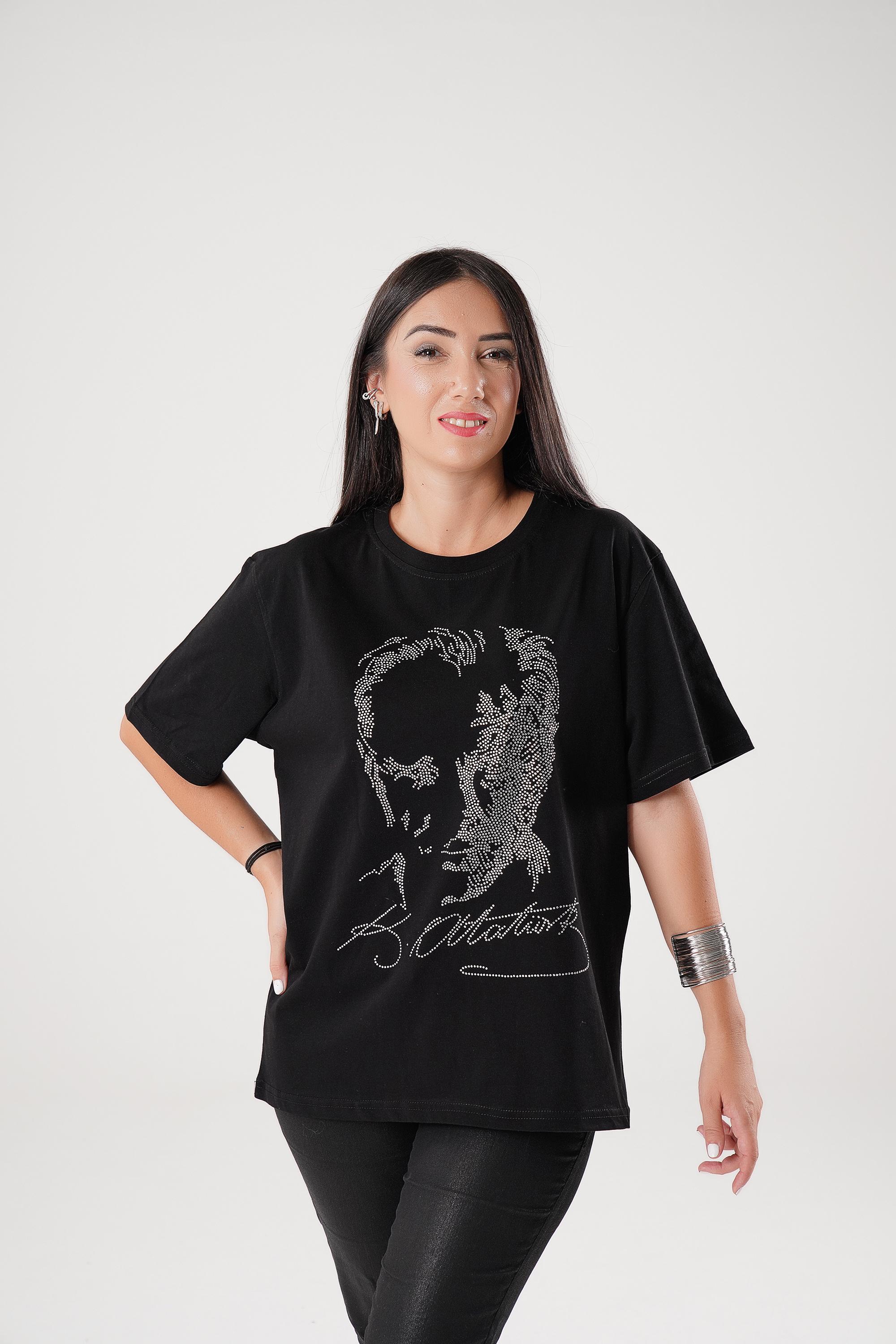 Taş Baskılı Atatürk Tshirt
