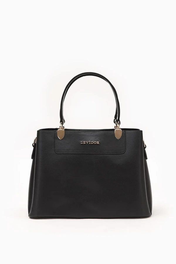 Levid'or Siyah Üç Bölmeli El Çantası