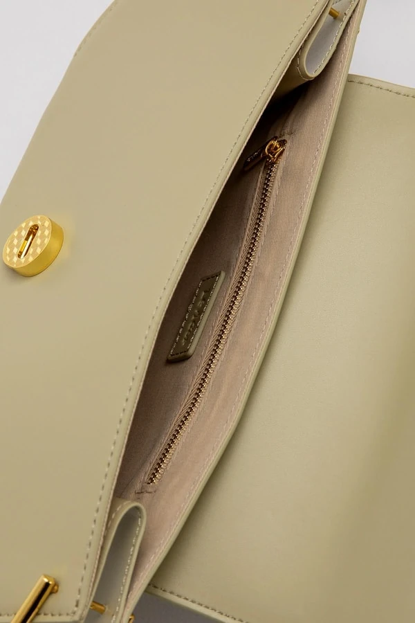 Levid'or Yeşil Oval Gold Aksesuarlı Omuz Çantası