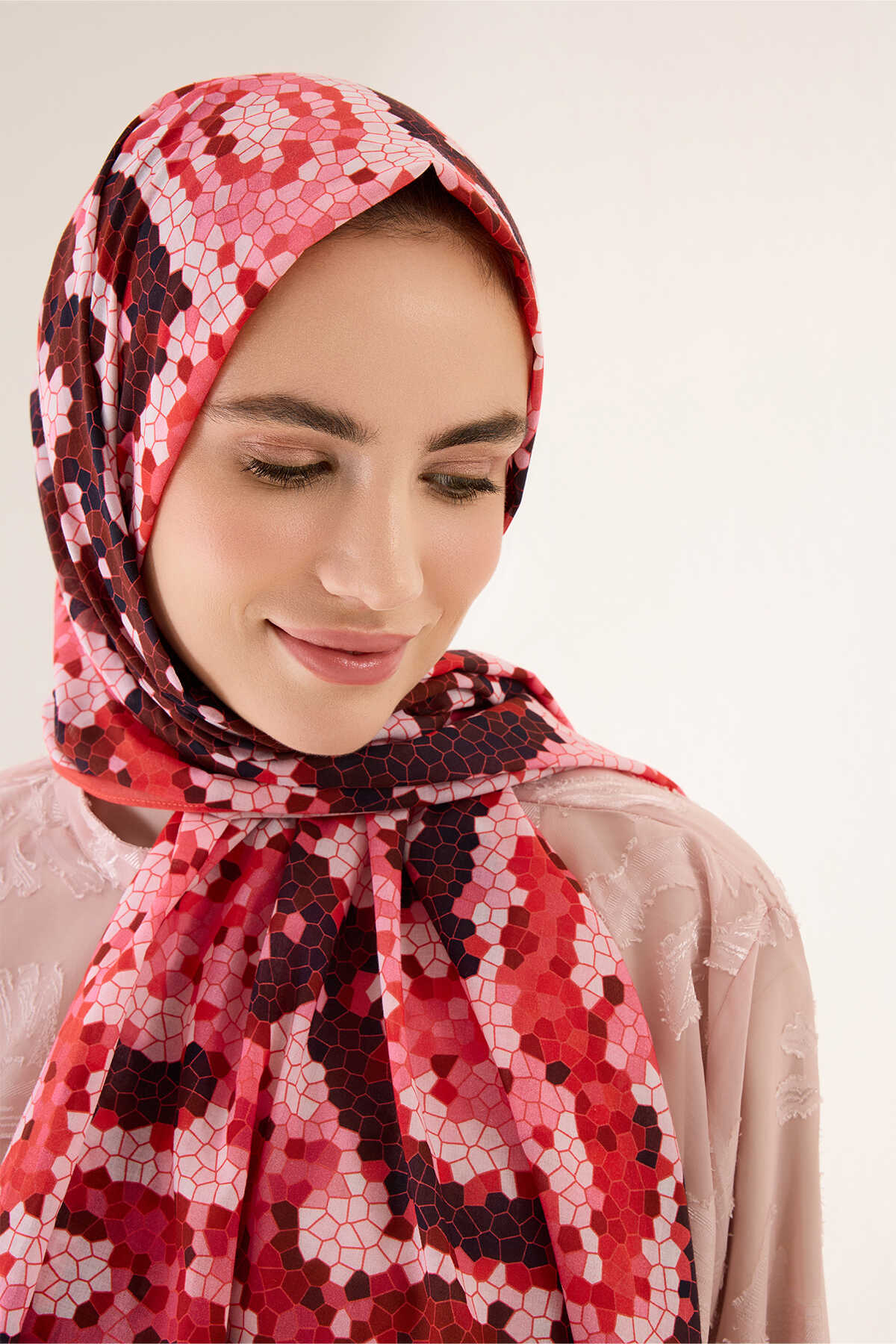 Selçuk Güneşi Pamuk Şal 70x210 - Pembe