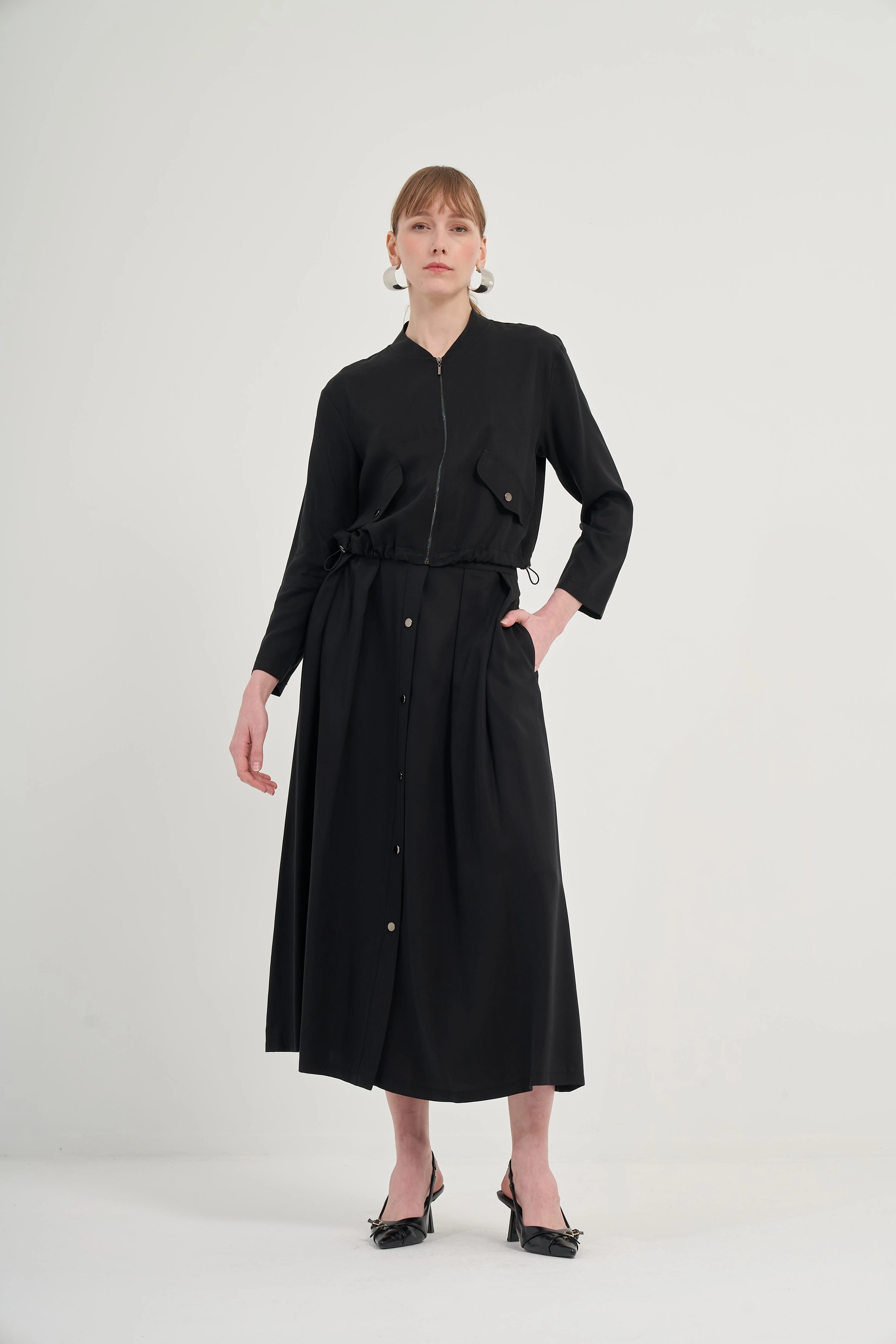 Etekli Tansel Takım Siyah