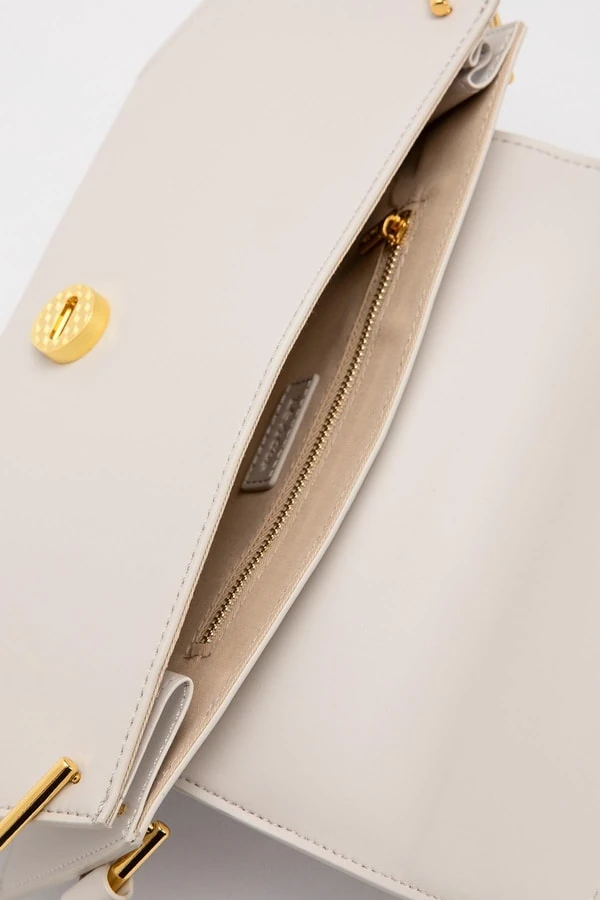 Levid'or Gri Oval Gold Aksesuarlı Omuz Çantası