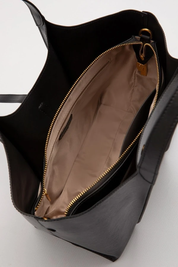 Levid'or Siyah Askı Kilit Detay El Çantası