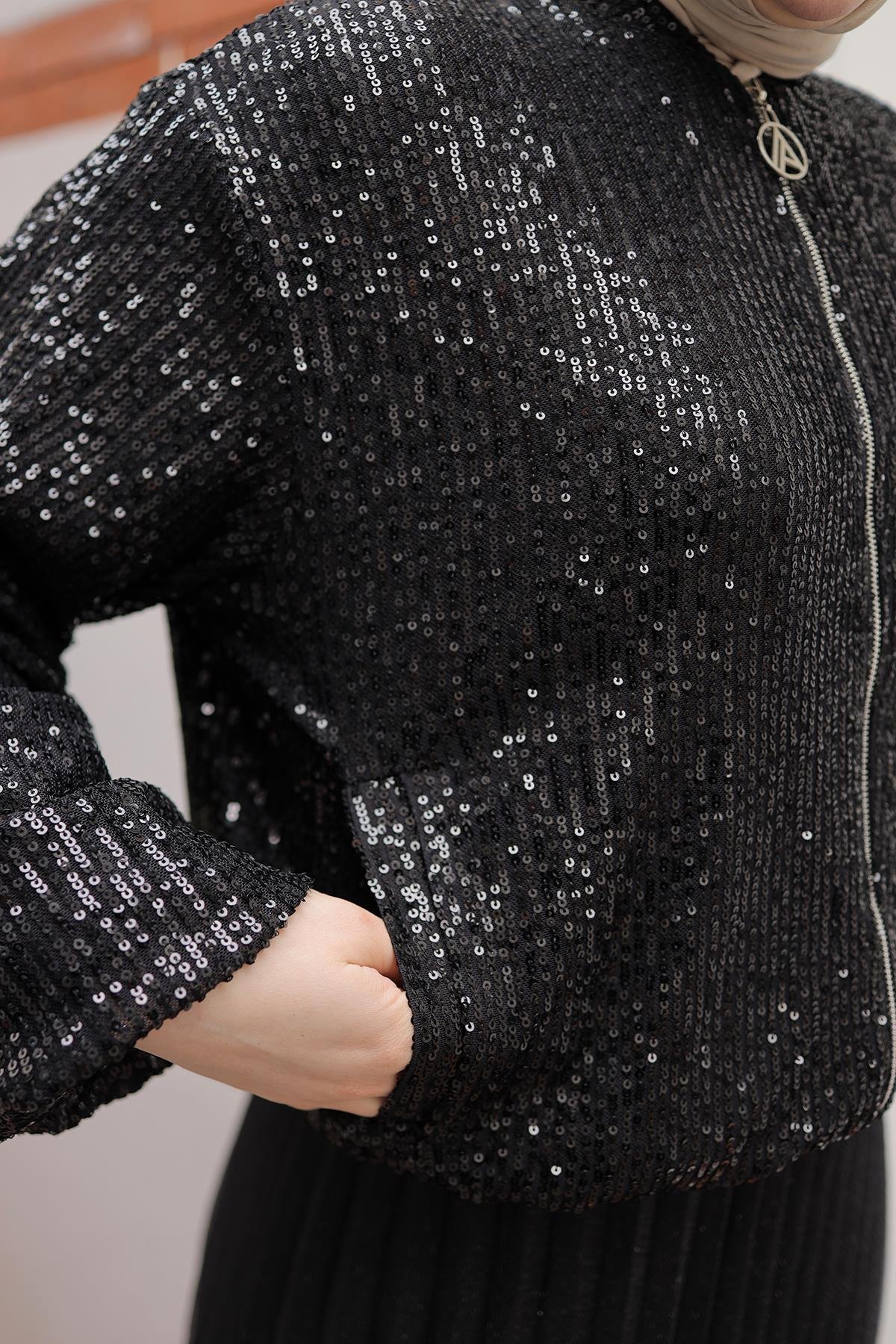 Parlak Model Payetli Ceket