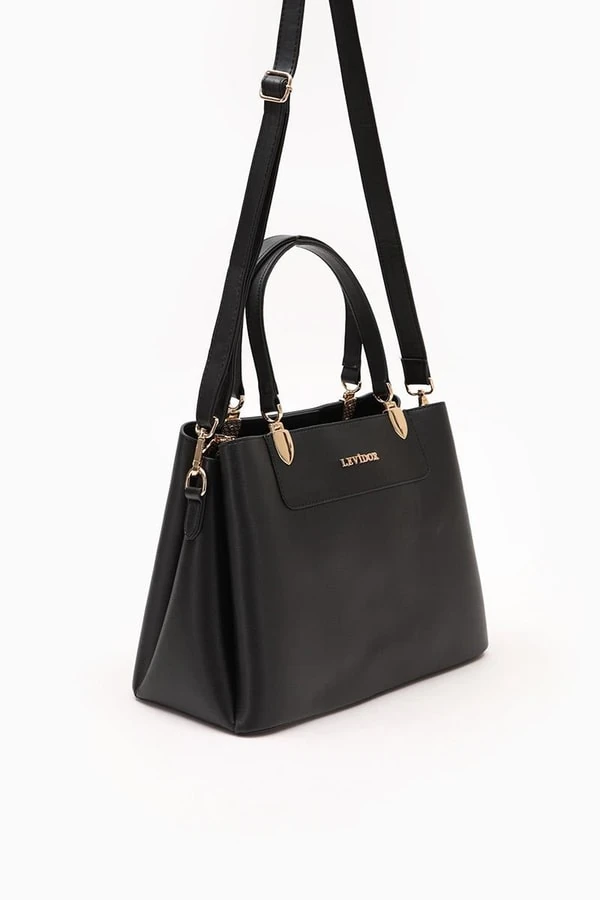 Levid'or Siyah Üç Bölmeli El Çantası