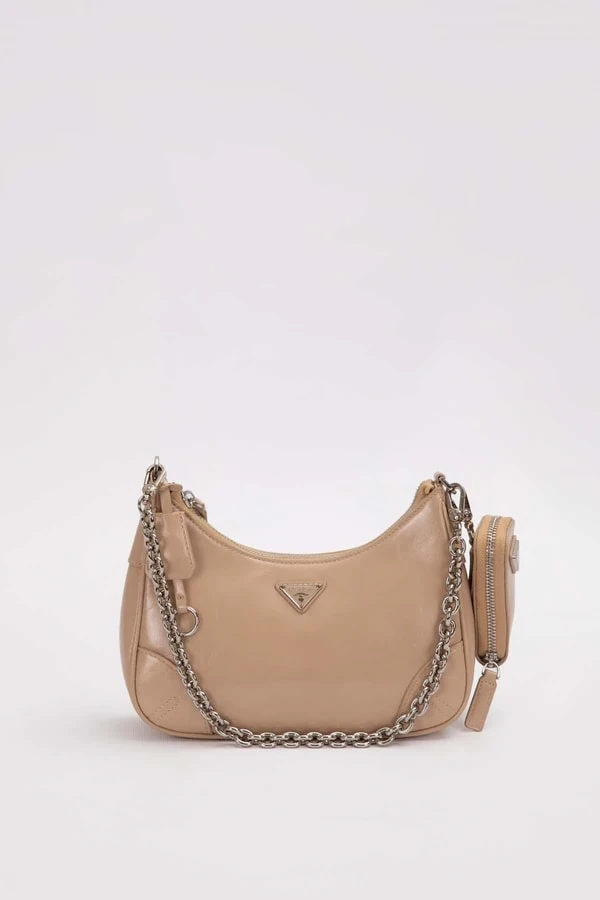 Levid'or Mini Cüzdan Detaylı Omuz Çantası - Vizon