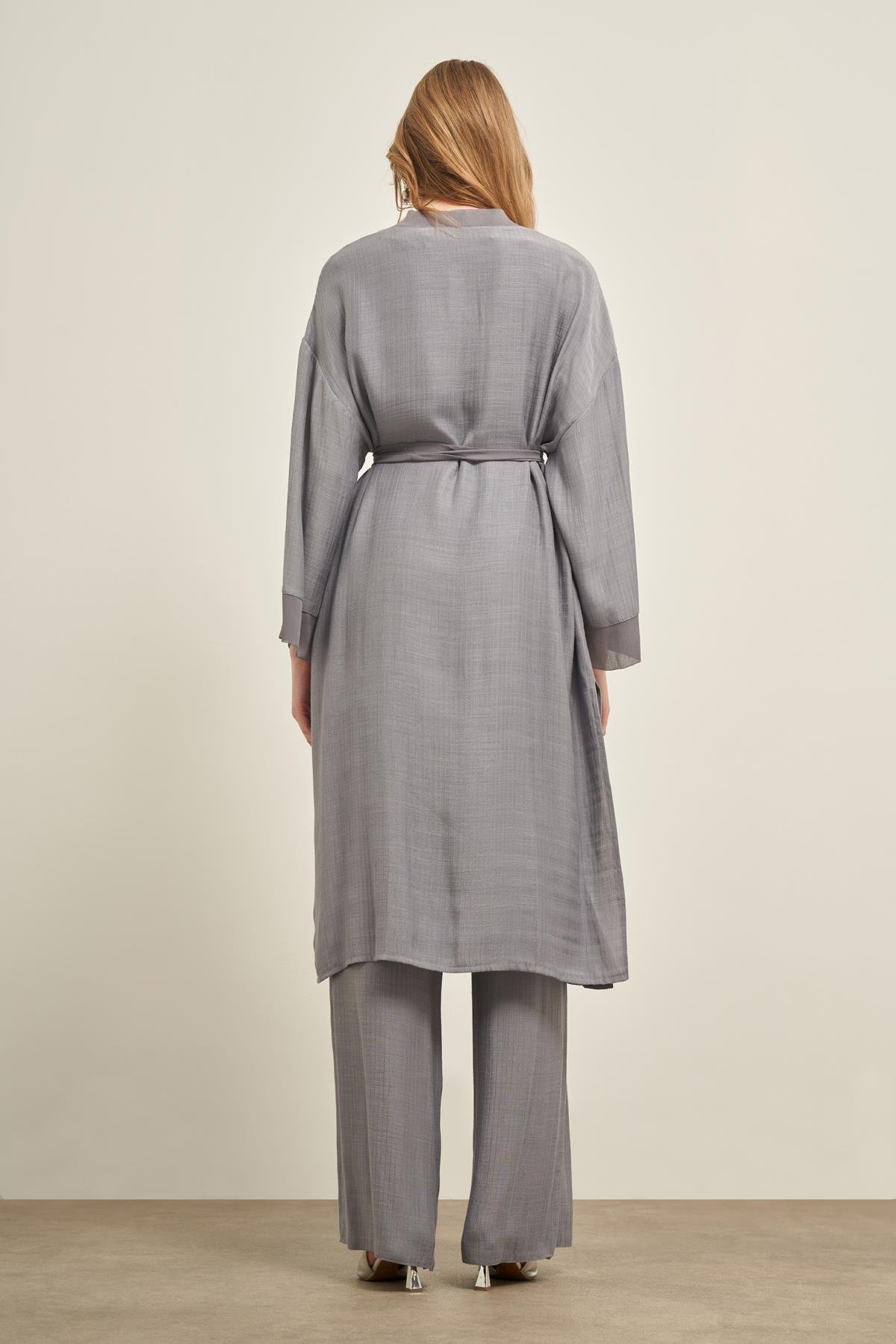 Kadın Nakışlı 3'lü Keten Takım