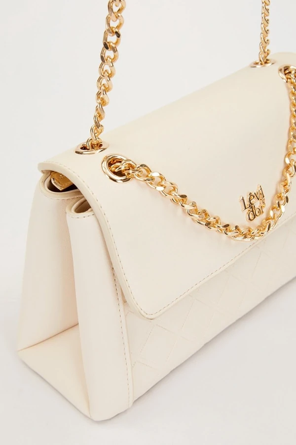 Levid'or Zincir Askı Omuz Çantası - Krem