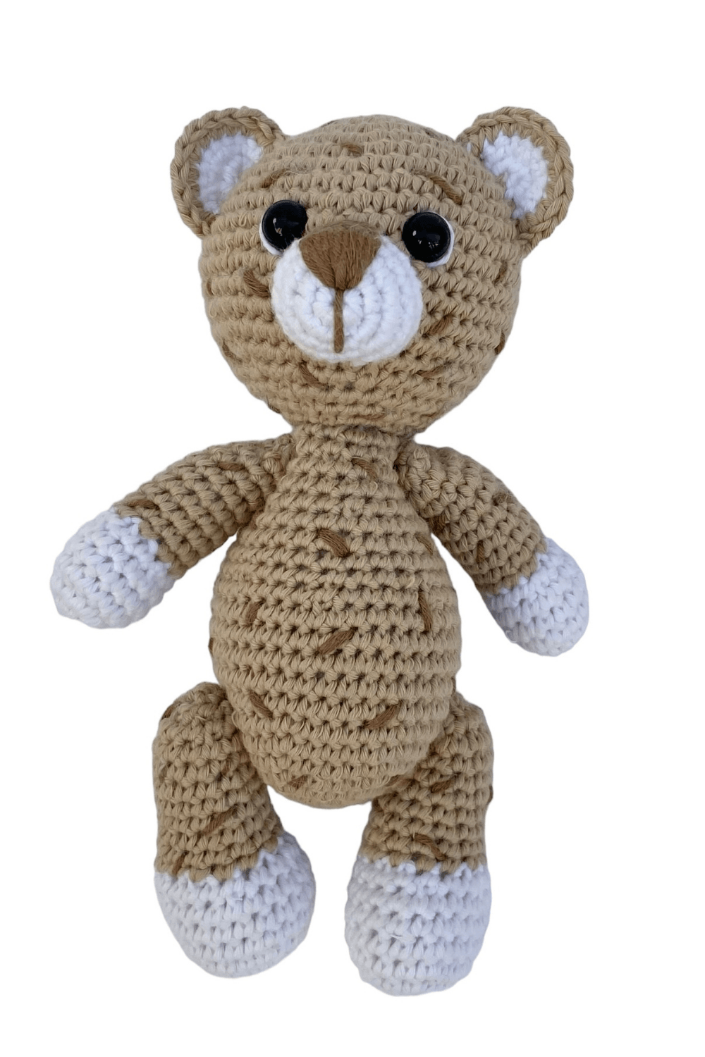 Amigurumi  Leopar  Uyku Arkadaşı ve Diş Kaşıyıcı  Seti