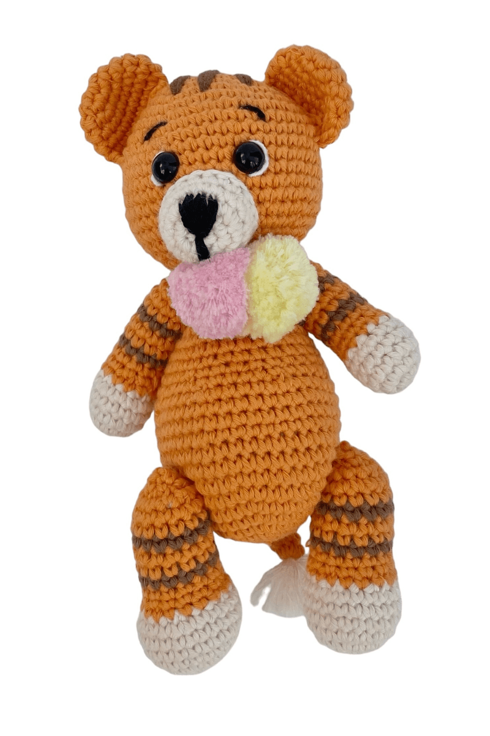 Amigurumi Kaplan Uyku Arkadaşı ve Diş Kaşıyıcı  Seti