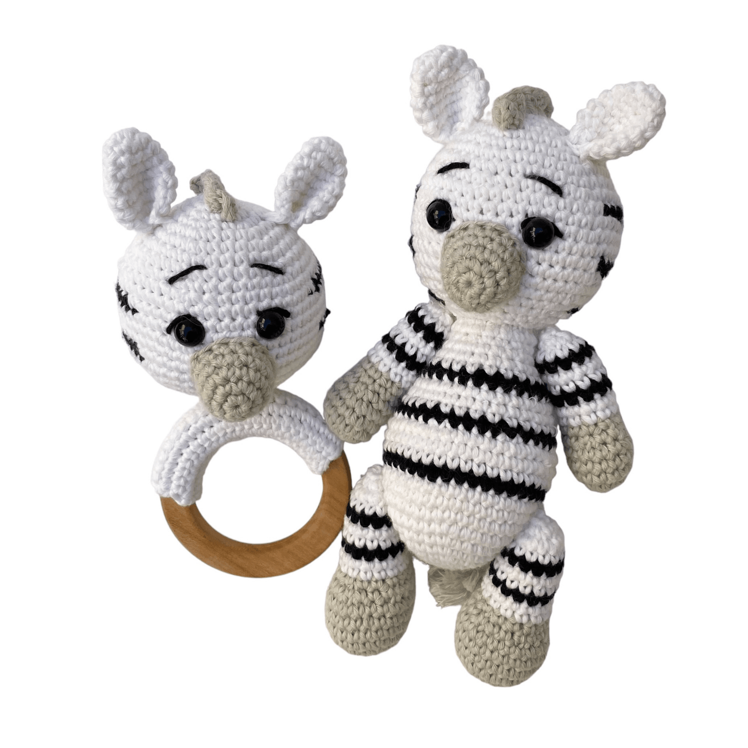 Amigurumi Zebra Uyku Arkadaşı ve Diş Kaşıyıcı Seti