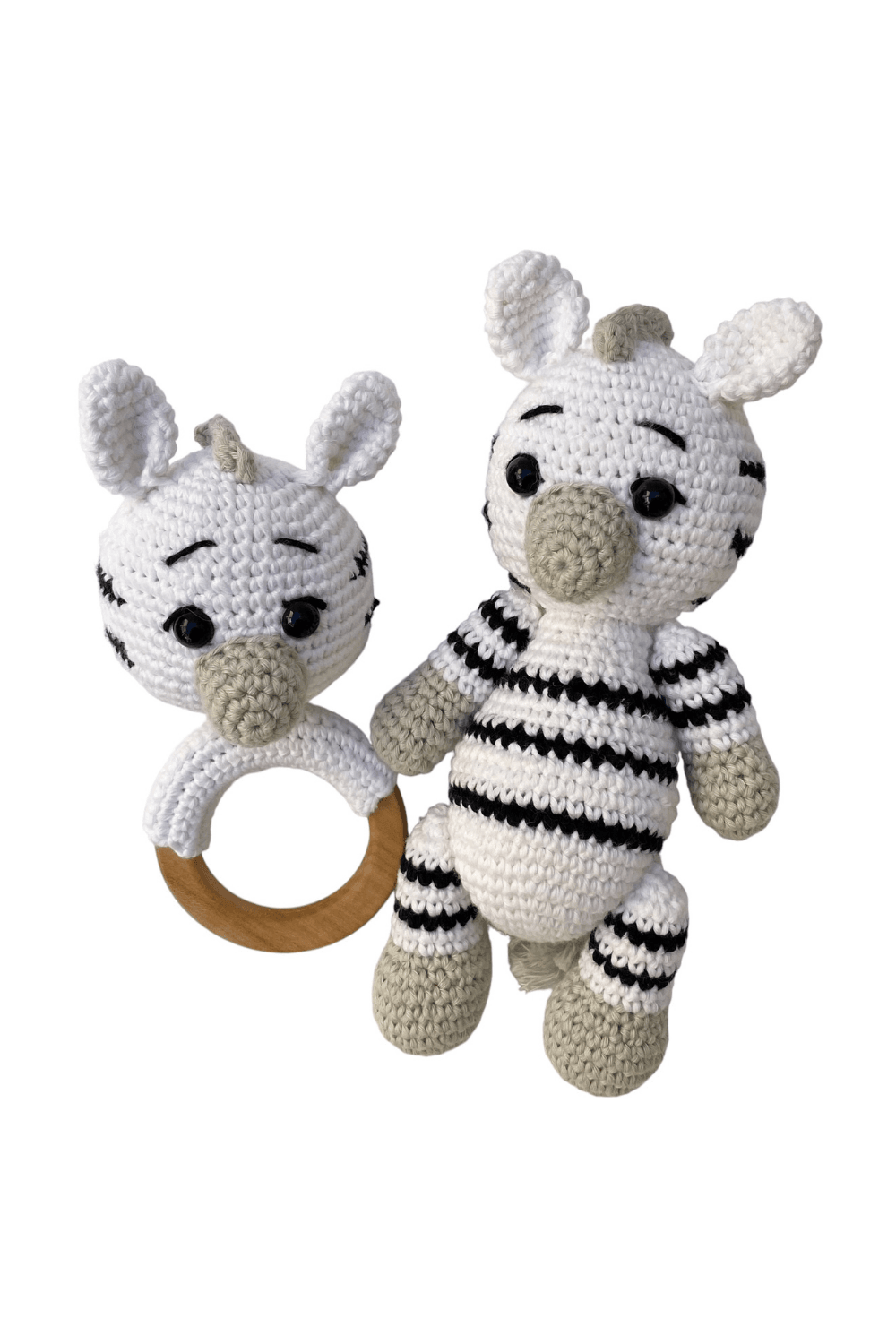 Amigurumi Zebra Uyku Arkadaşı ve Diş Kaşıyıcı Seti