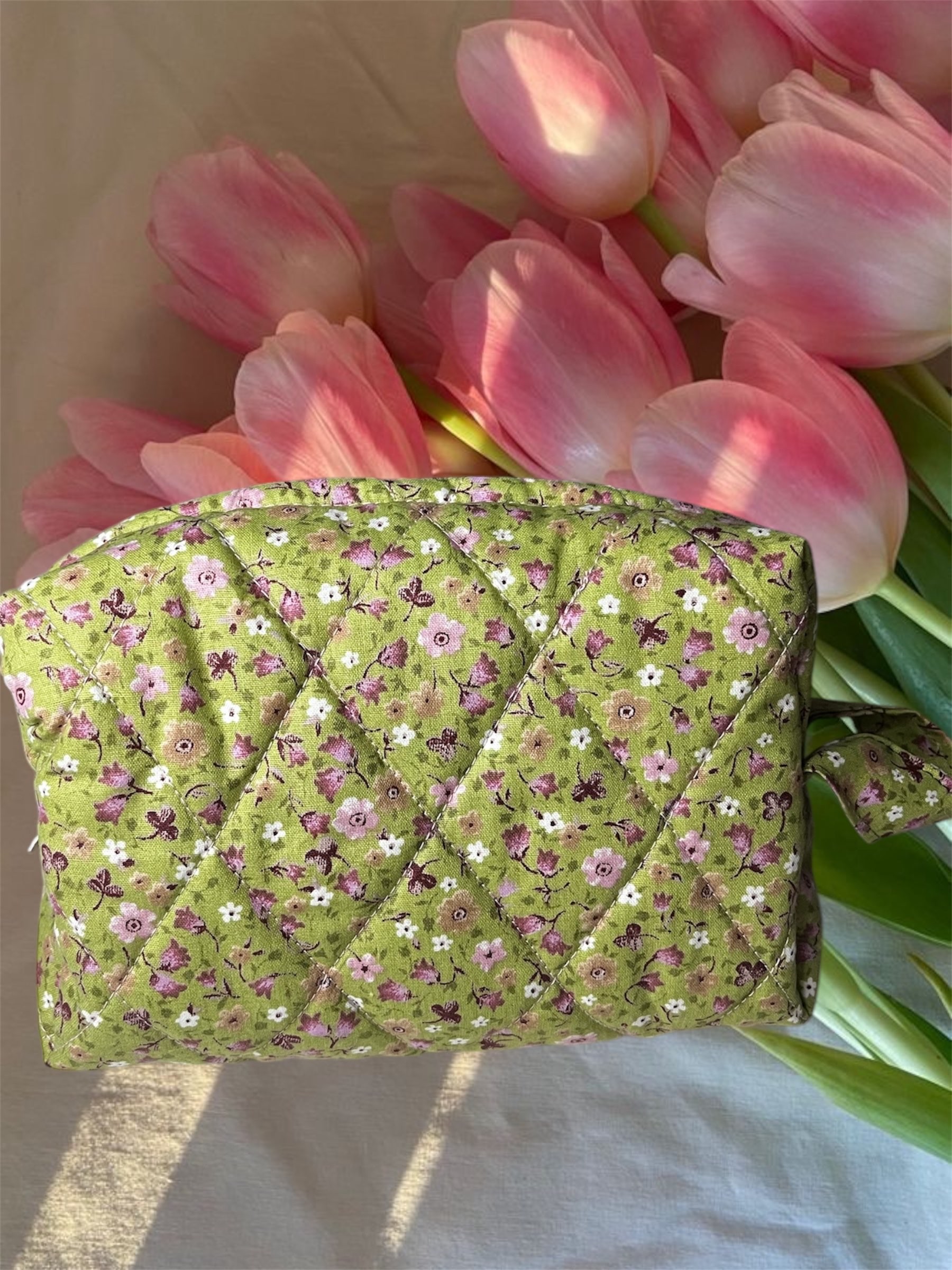kişisel flowers makyaj çanta