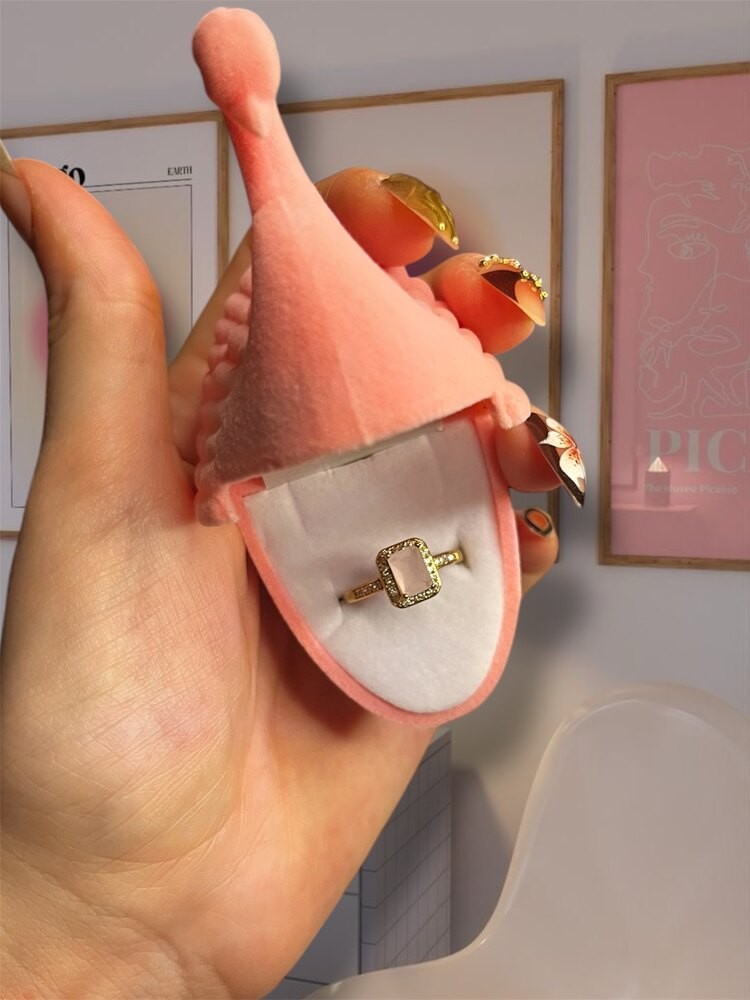 Tozpembe baget gold yüzük