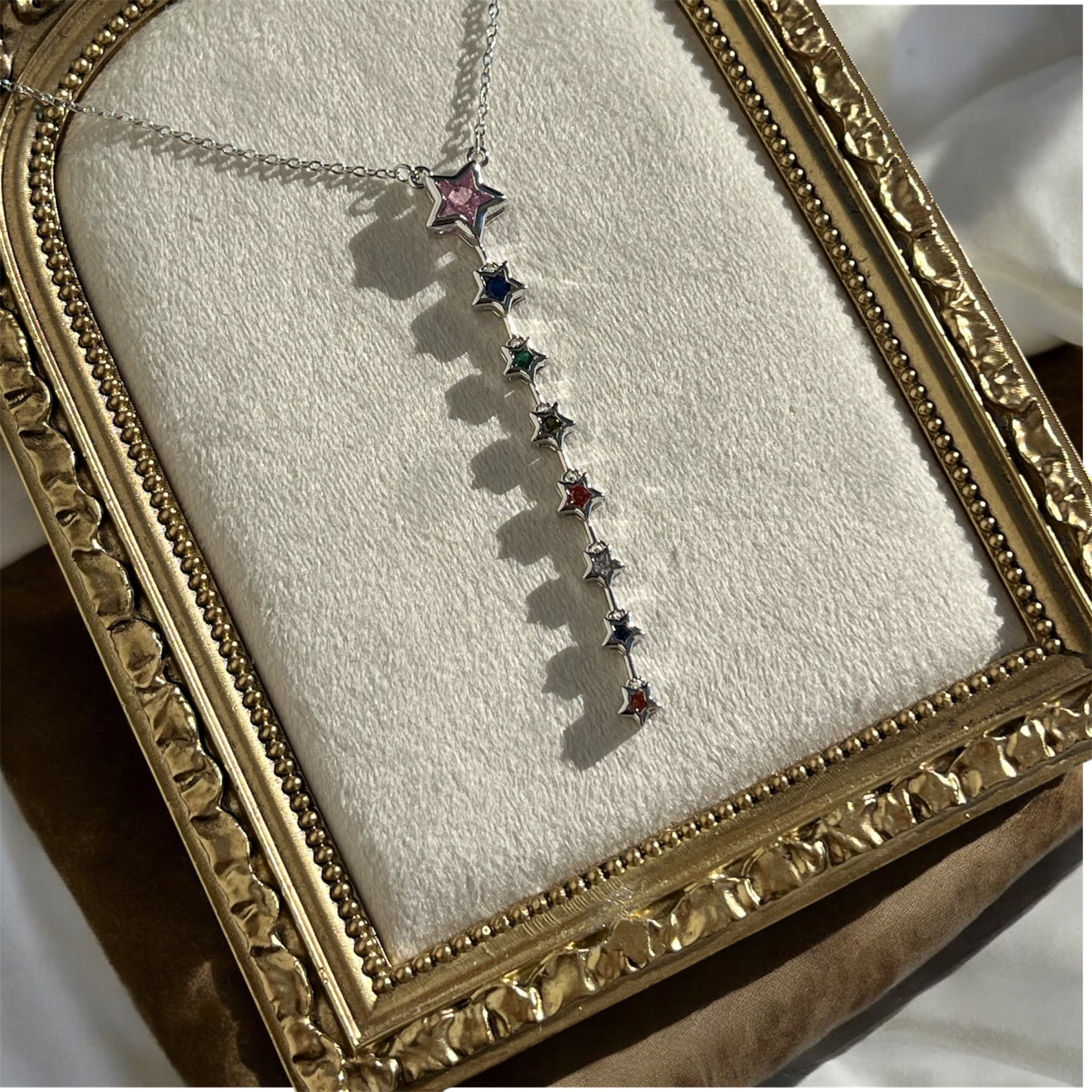 Silver yıldız Y kolye