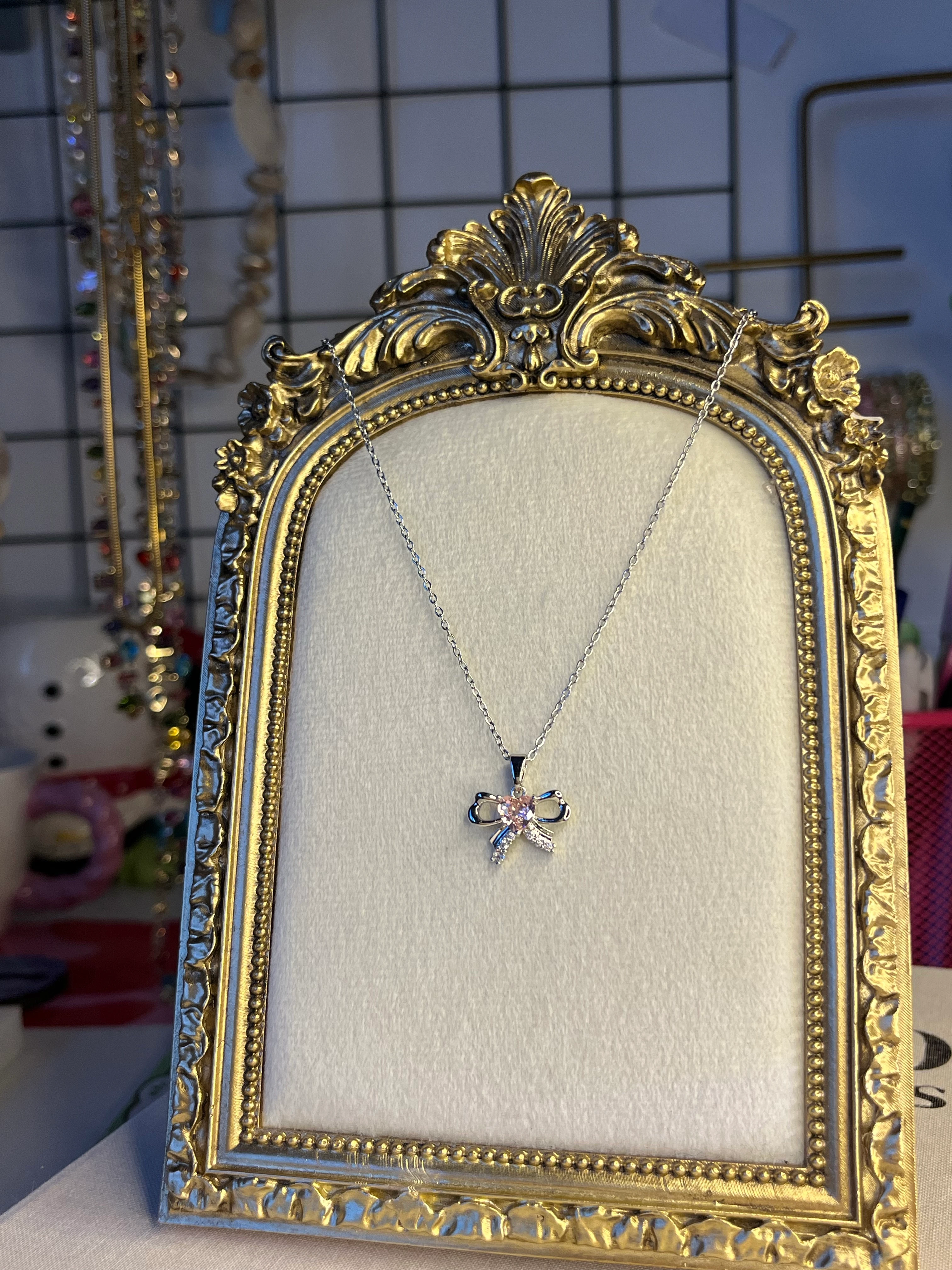 Silver kurdele kolye