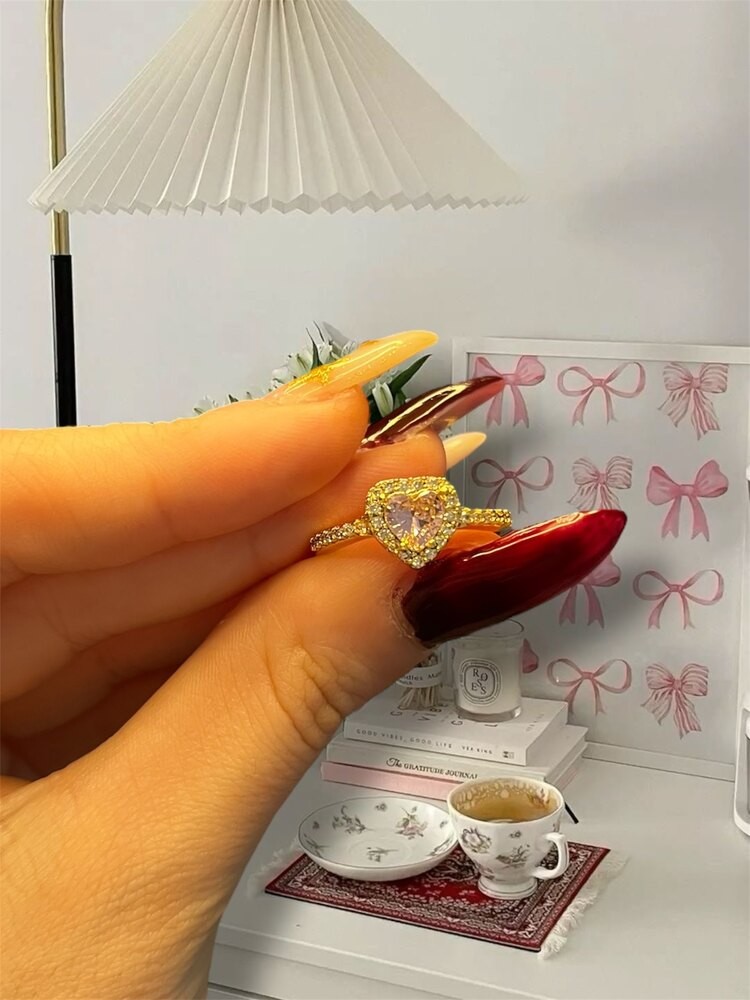 Pandora kalp gold yüzük