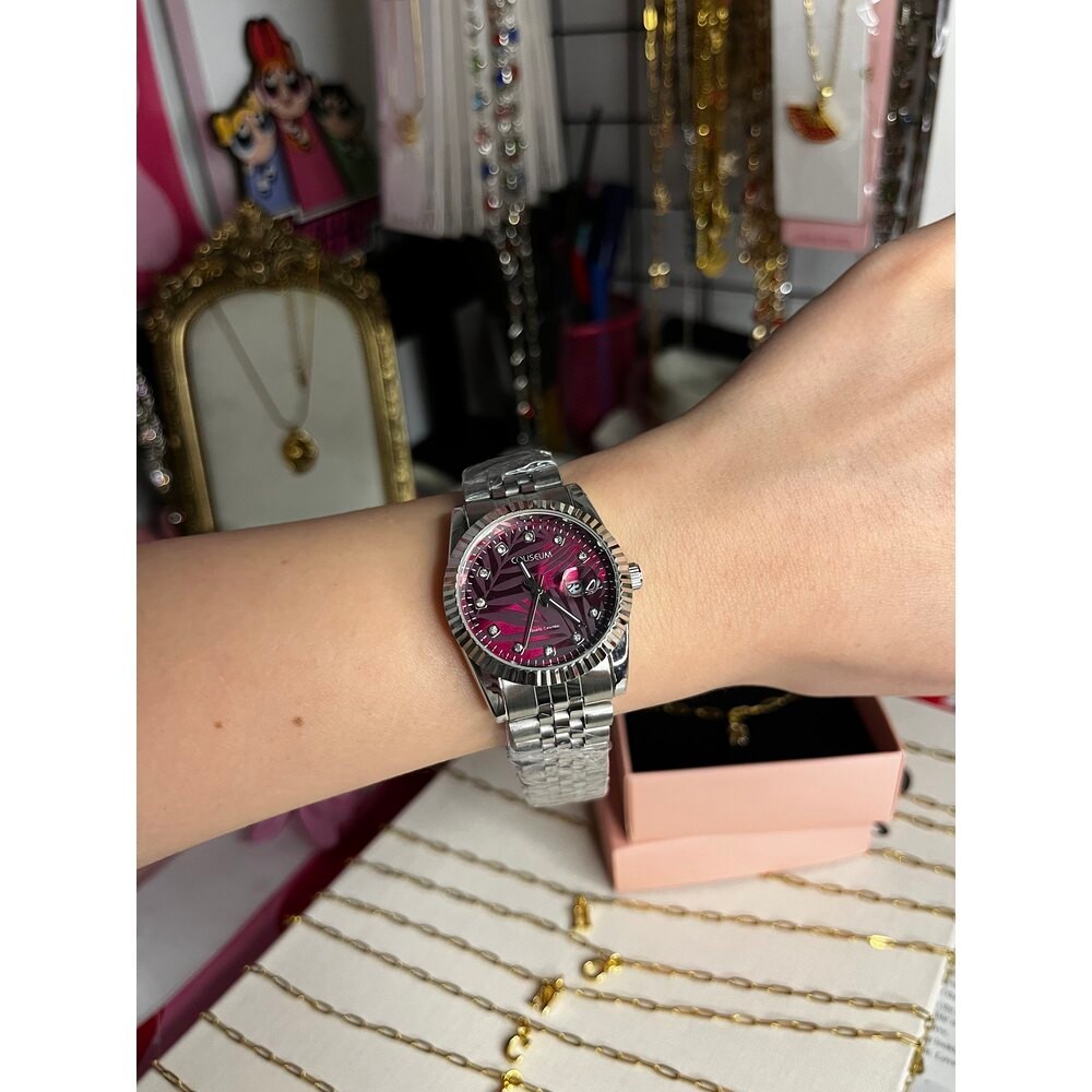 Role Dark cherry silver saat