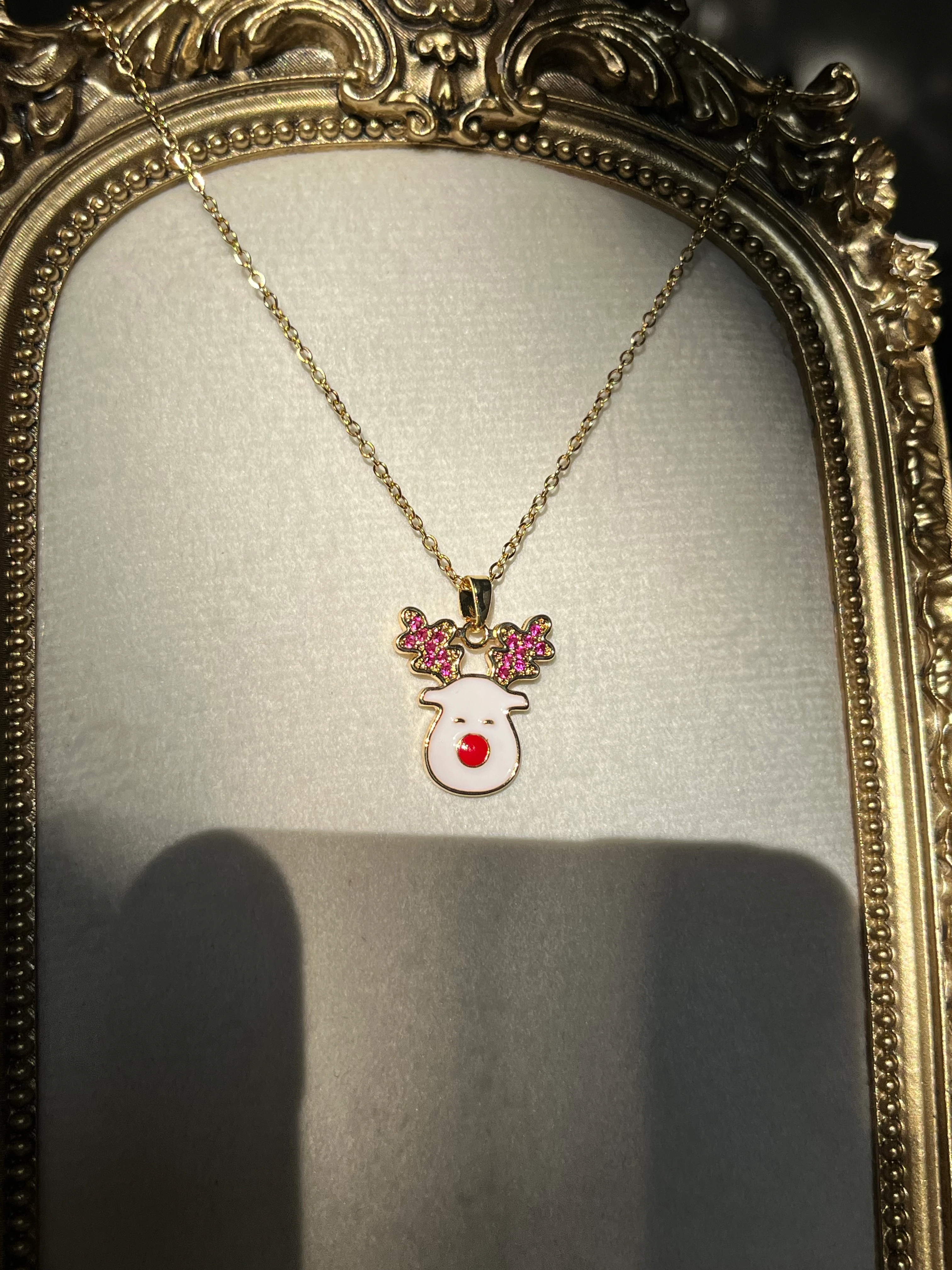 Yılbaşı geyik kolye