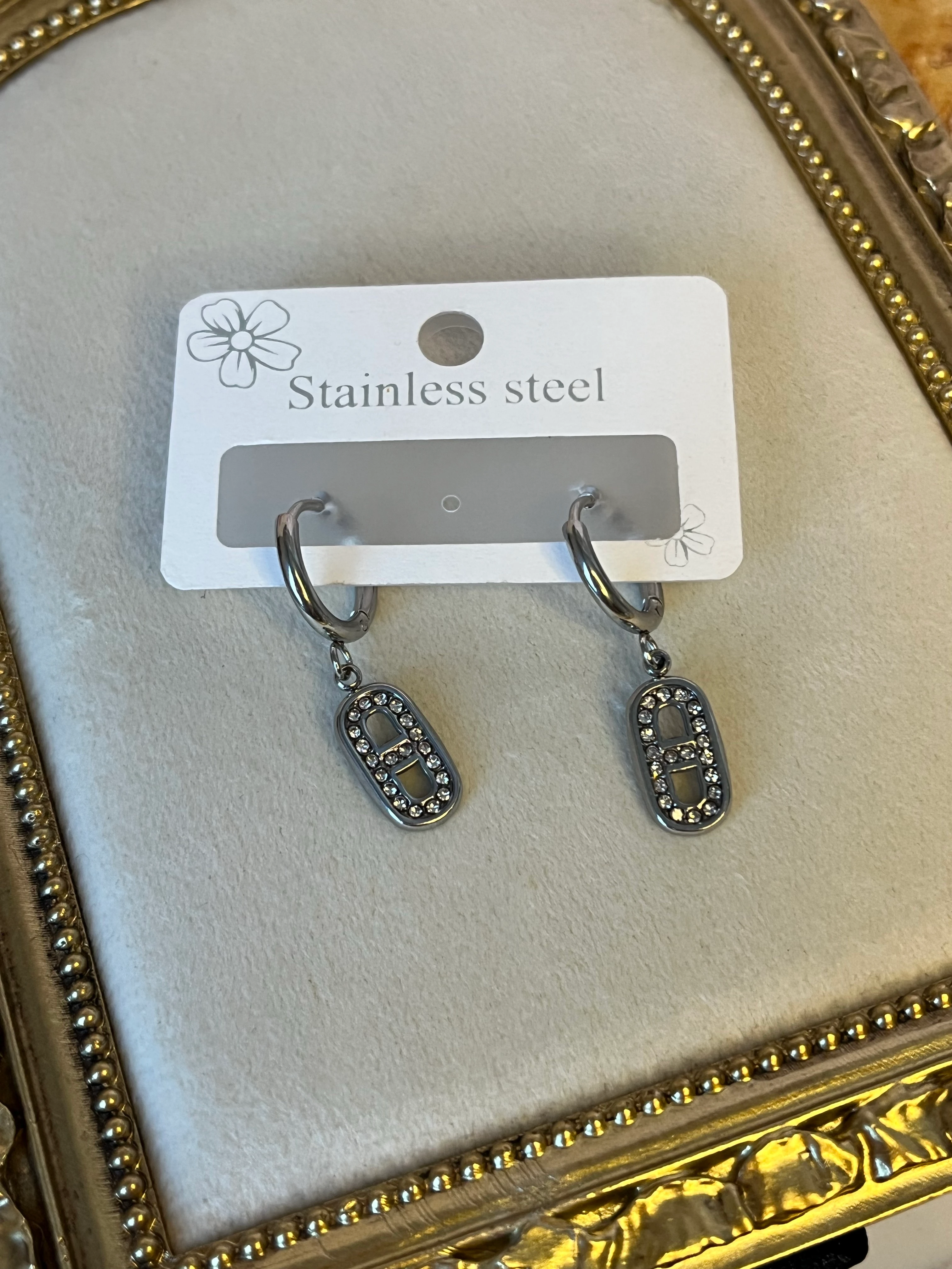 Silver çengel küpe