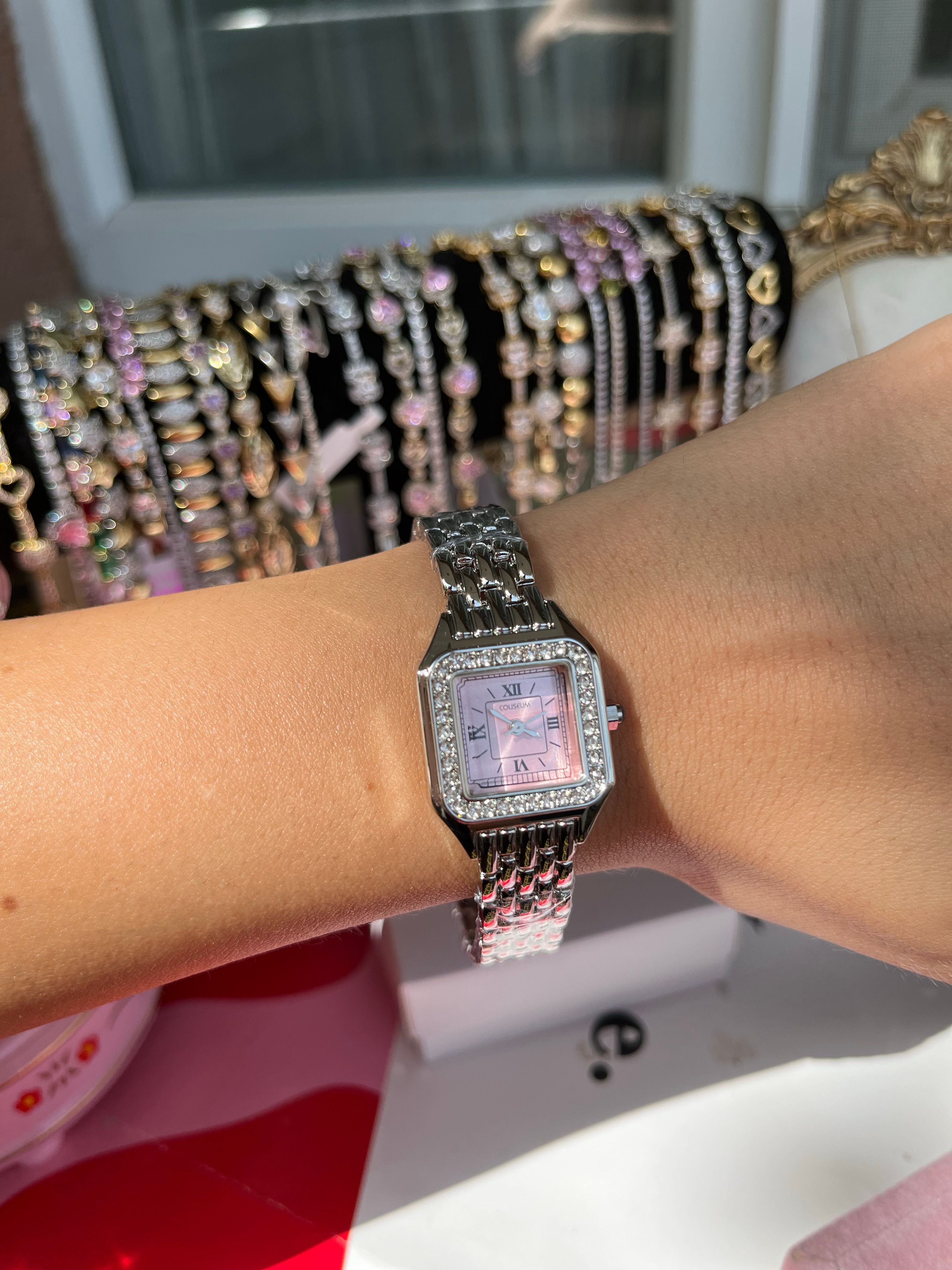cartier pembe silver saat