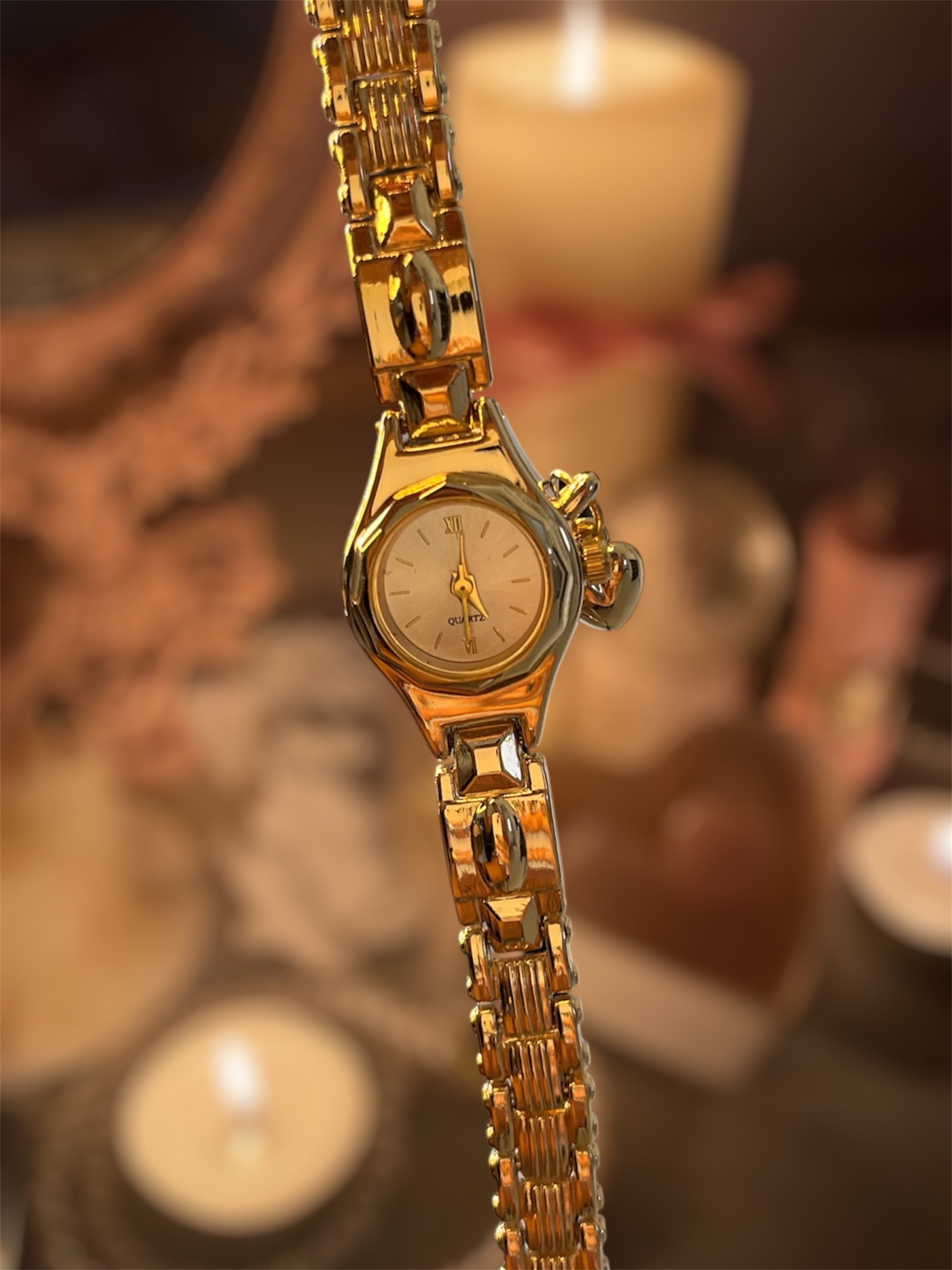 charm beyaz gold saat 