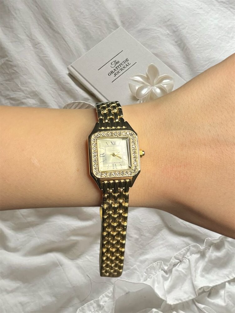 Cartier beyaz kadran gold saat