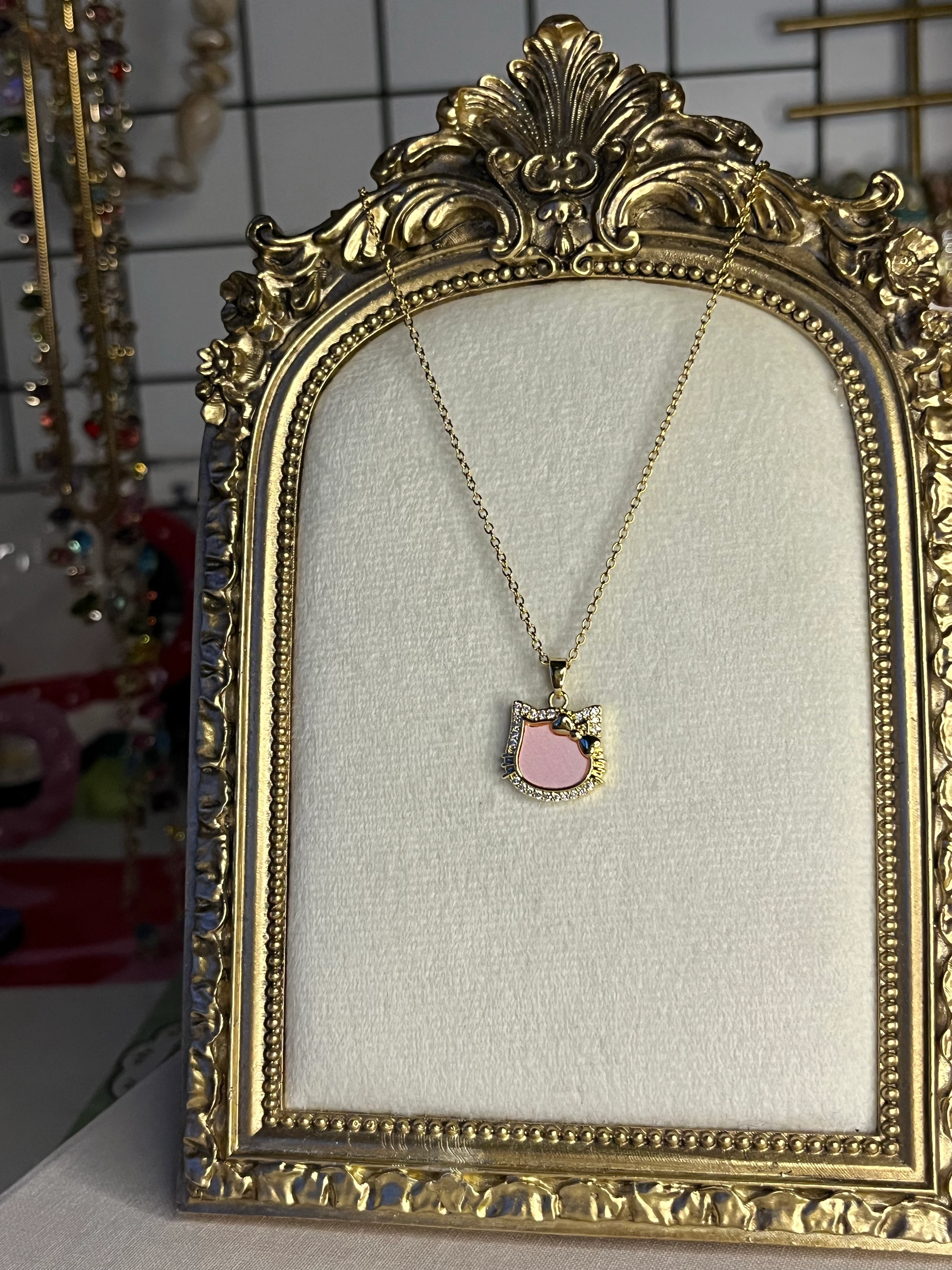 Hello kitty gold kolye